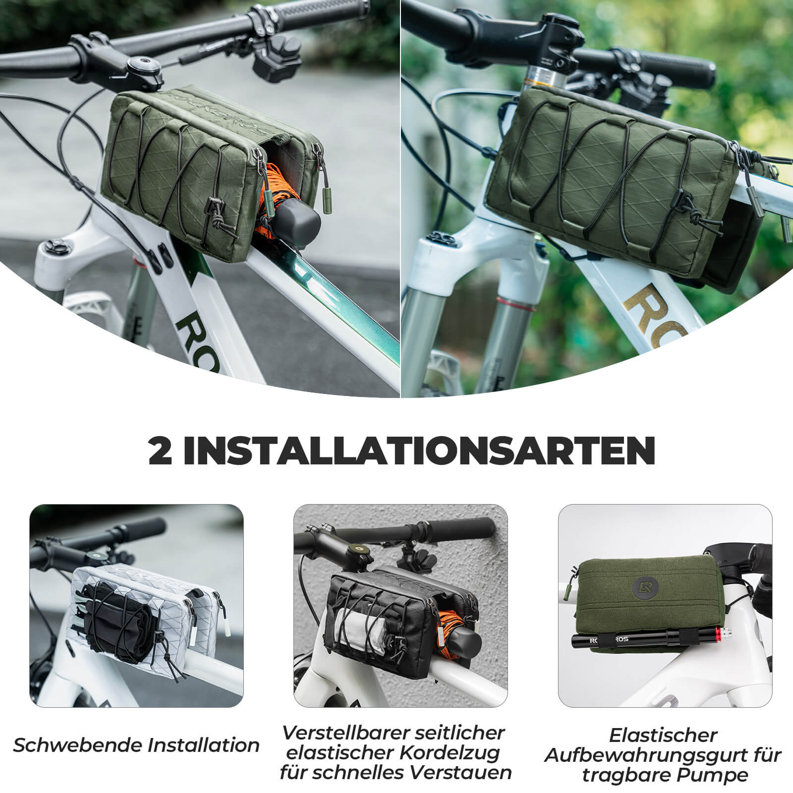 Oberrohrtasche Rahmentasche mit Schultergurt - Fahrradtaschen ROCKBROS - EU - NooMii