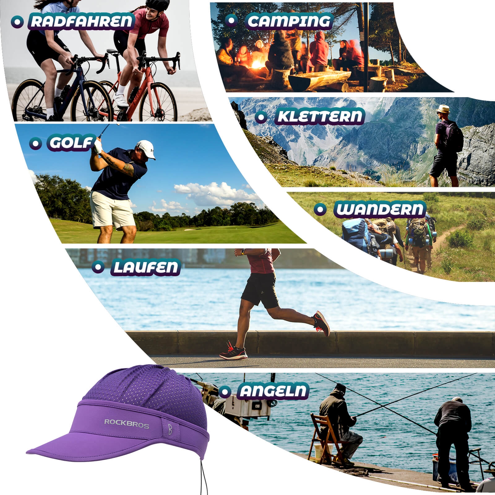 Pferdeschwanz Kappe UV - Schutz Sommer Unisex - Fahrrad Mütze ROCKBROS - EU - NooMii