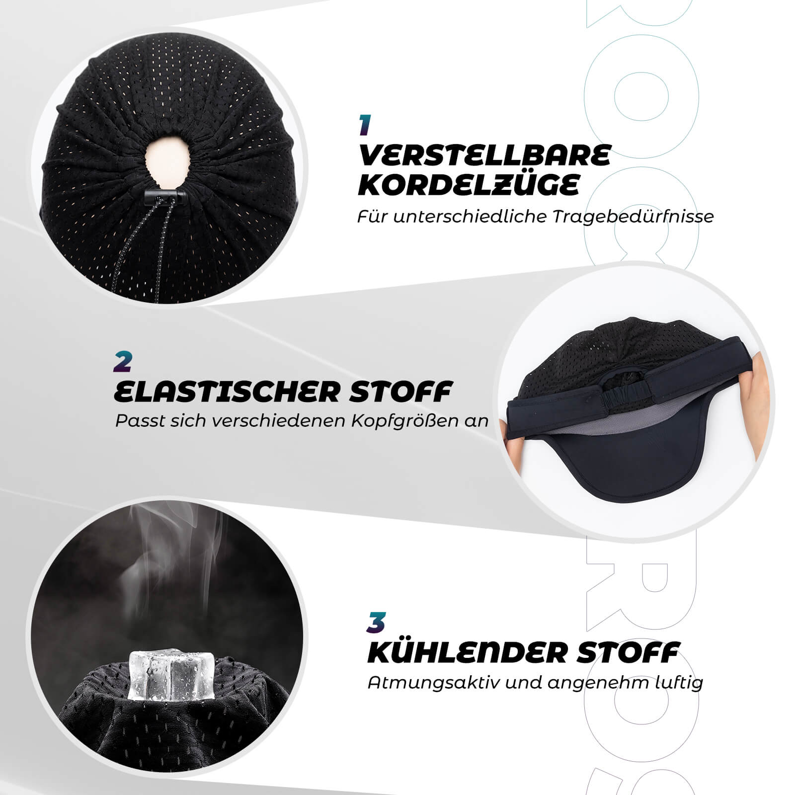 Pferdeschwanz Kappe UV - Schutz Sommer Unisex - Fahrrad Mütze ROCKBROS - EU - NooMii