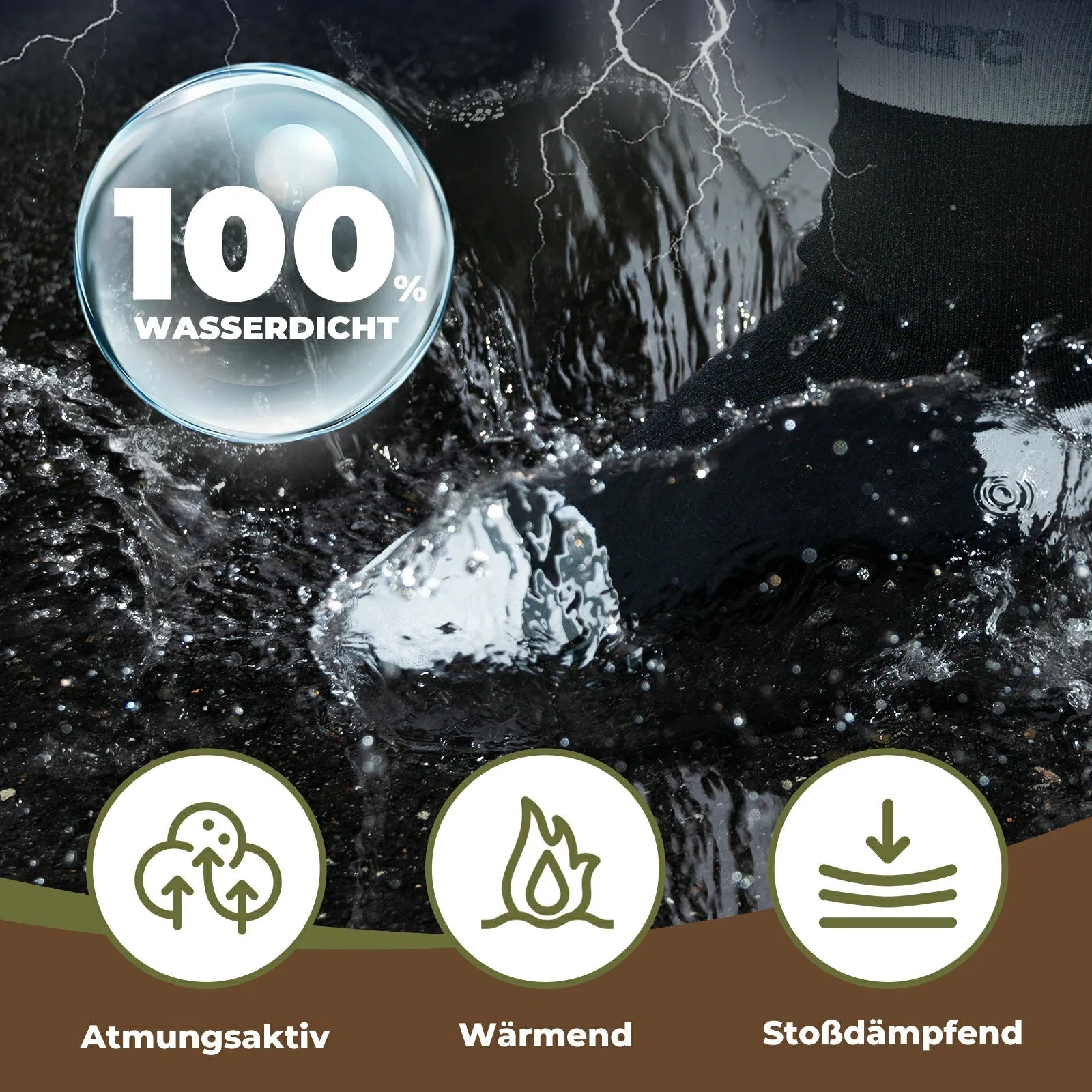 Qunature Wasserdichte Fahrradsocken Atmungsaktiv Unisex - Fahrradsocken ROCKBROS - EU - NooMii