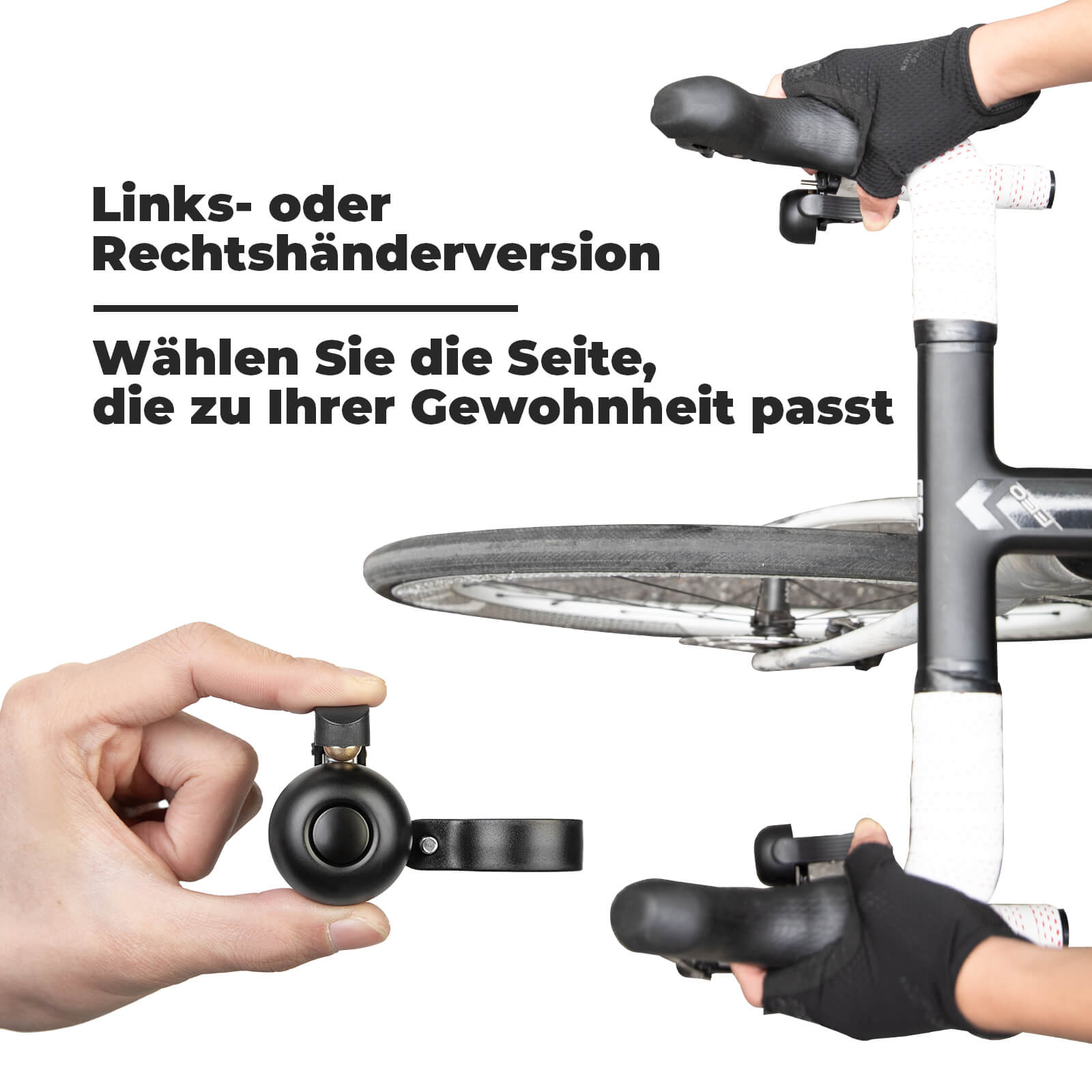 Rennrad Fahrradklingel für gebogene Lenker 27 - 30 mm - Fahrradklingel ROCKBROS - EU - NooMii