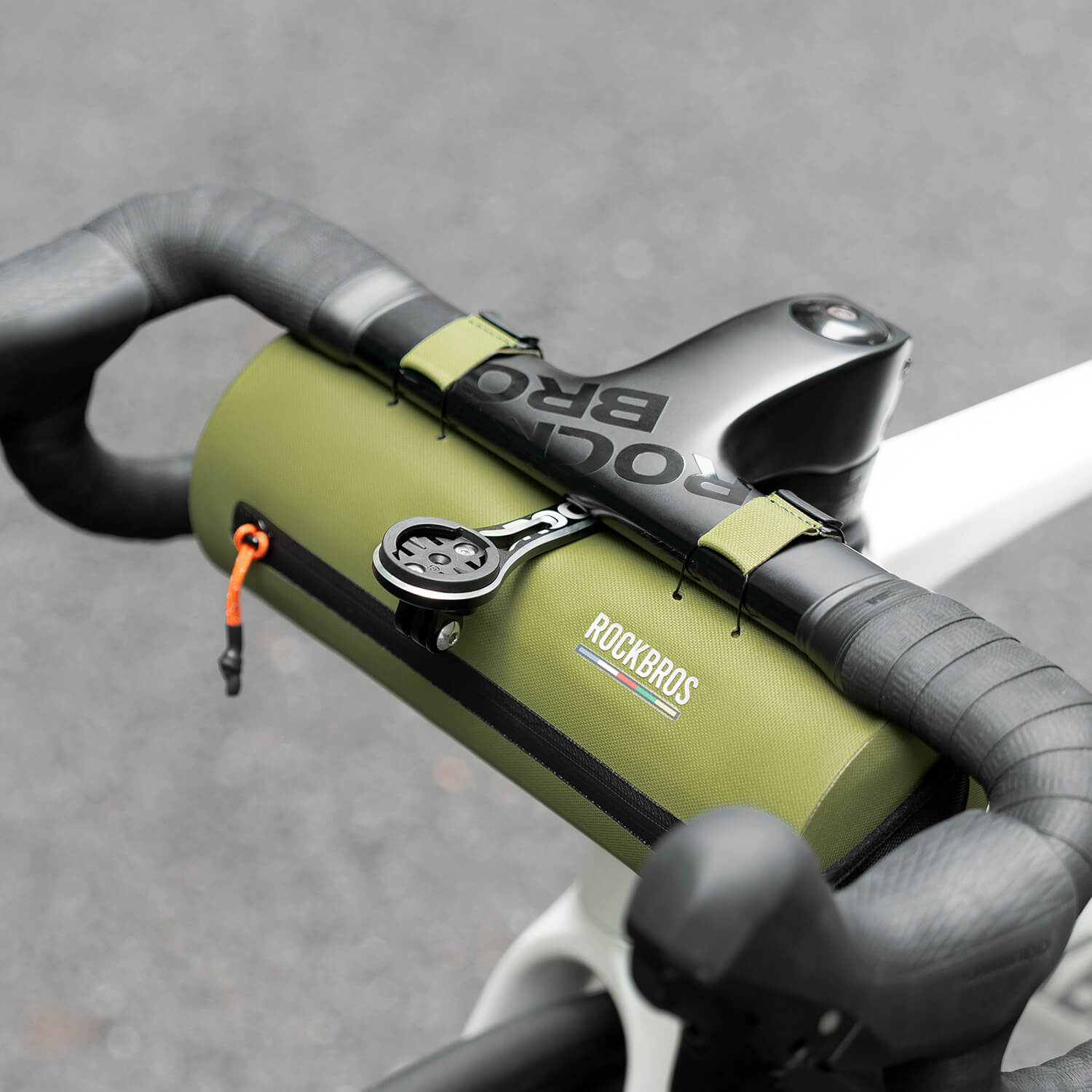 ROAD TO SKY 100 % Wasserdicht Lenkertasche 2L Grün - Fahrradtaschen ROCKBROS - EU - NooMii