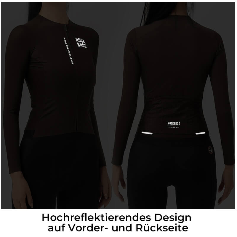 ROAD TO SKY Damen Langarm - Radtrikot Fahrrad Jersey für MTB & Rennrad - Fahrradtrikot ROCKBROS - EU - NooMii