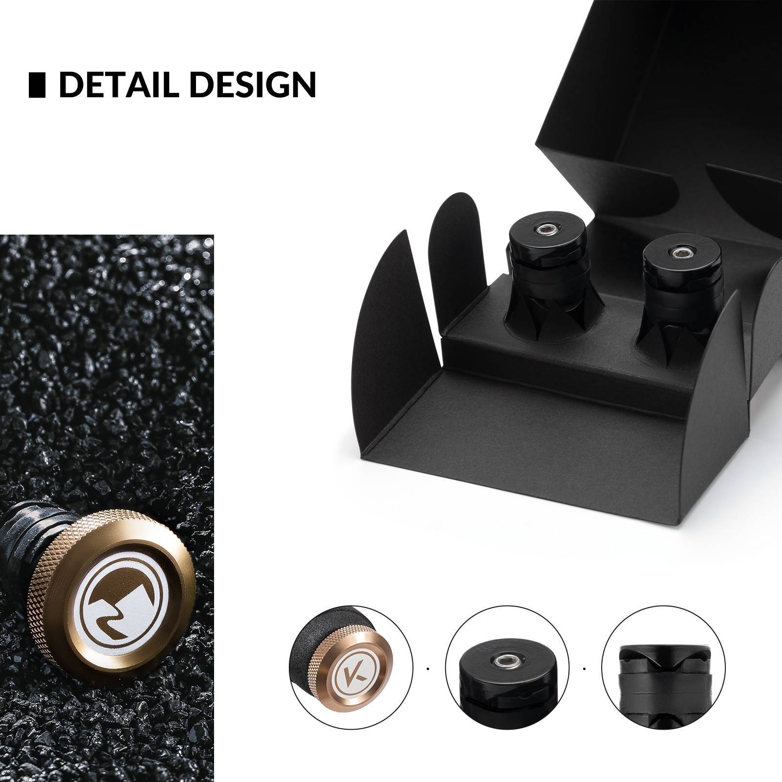 ROAD TO SKY Fahrrad 2 - teiliges Aluminium - Lenkerstopfen - Set - Werkzeuge ROCKBROS - EU - NooMii