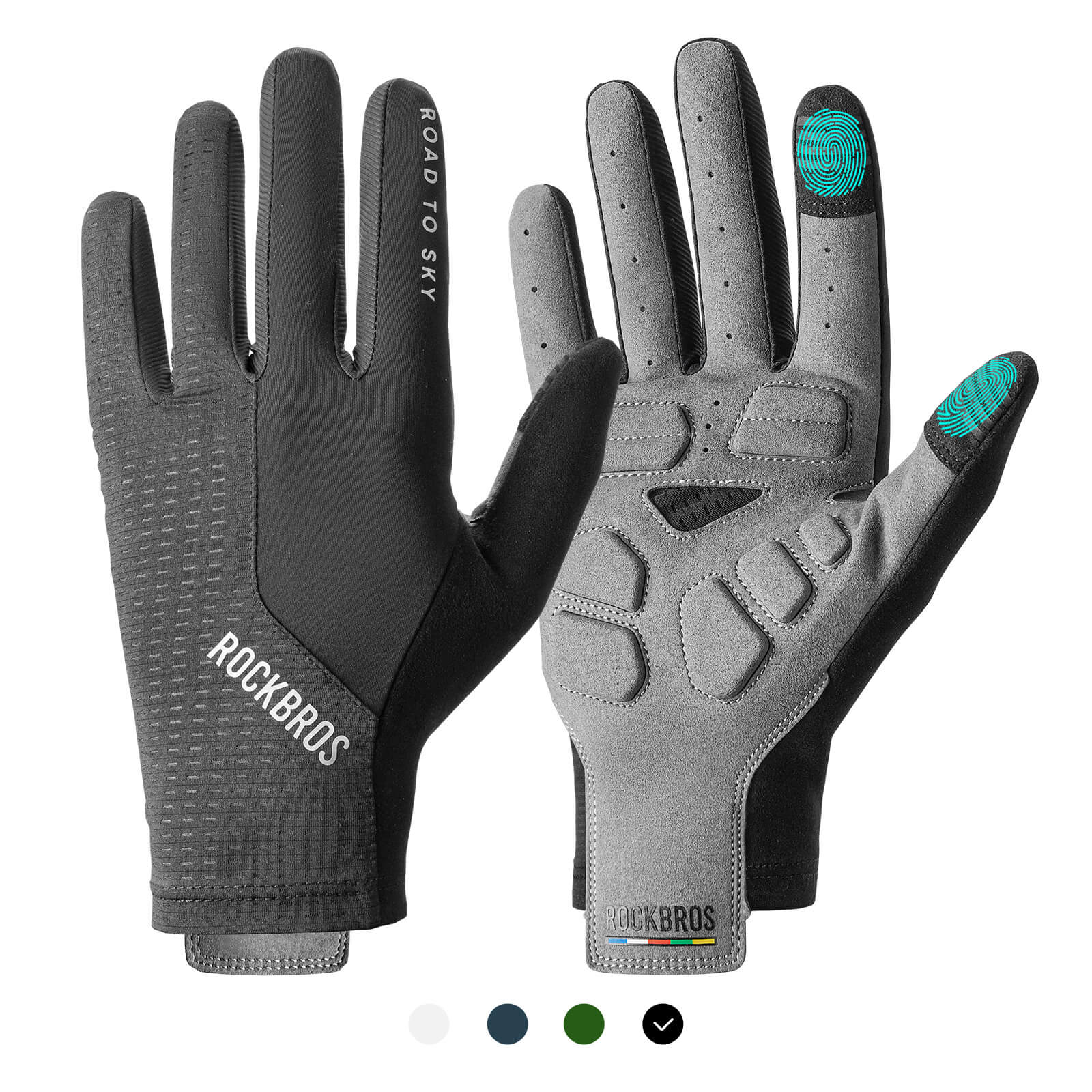 ROAD TO SKY Fahrradhandschuhe mit Touchscreen Atmungsaktiv Herren/Damen - Fahrradhandschuhe ROCKBROS - EU - NooMii