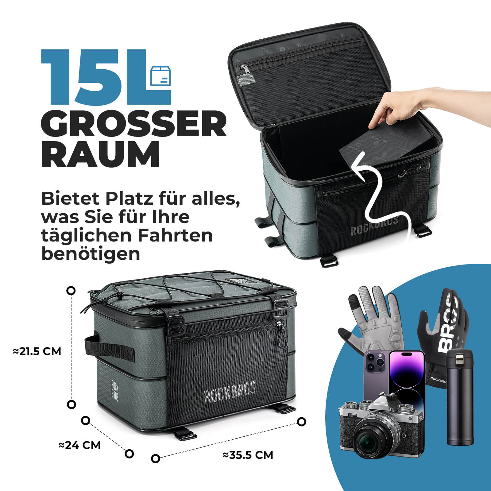 ROAD TO SKY Gepäckträgertasche Komprimierbar - Fahrradtaschen ROCKBROS - EU - NooMii