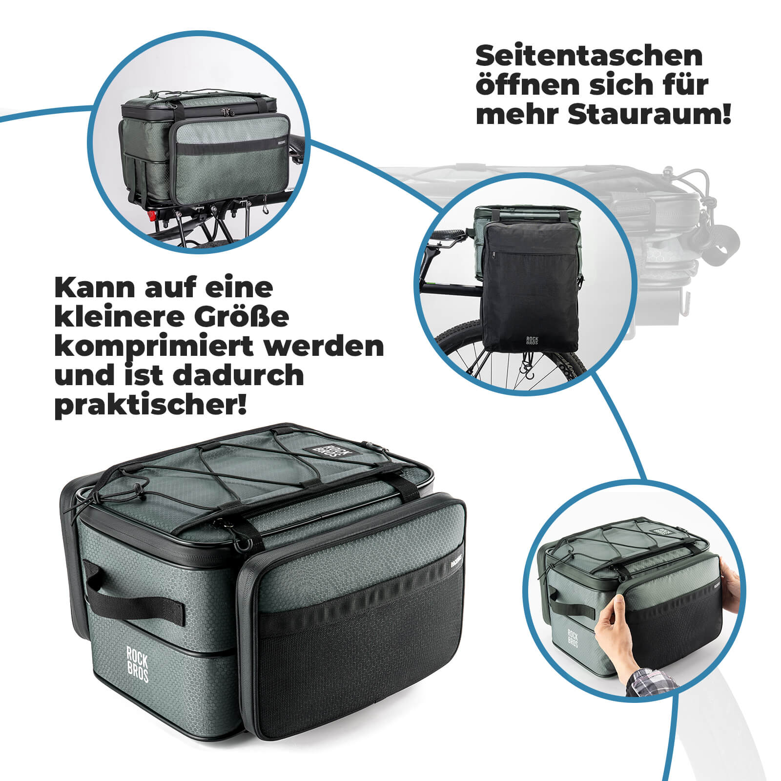 ROAD TO SKY Gepäckträgertasche Komprimierbar - Fahrradtaschen ROCKBROS - EU - NooMii