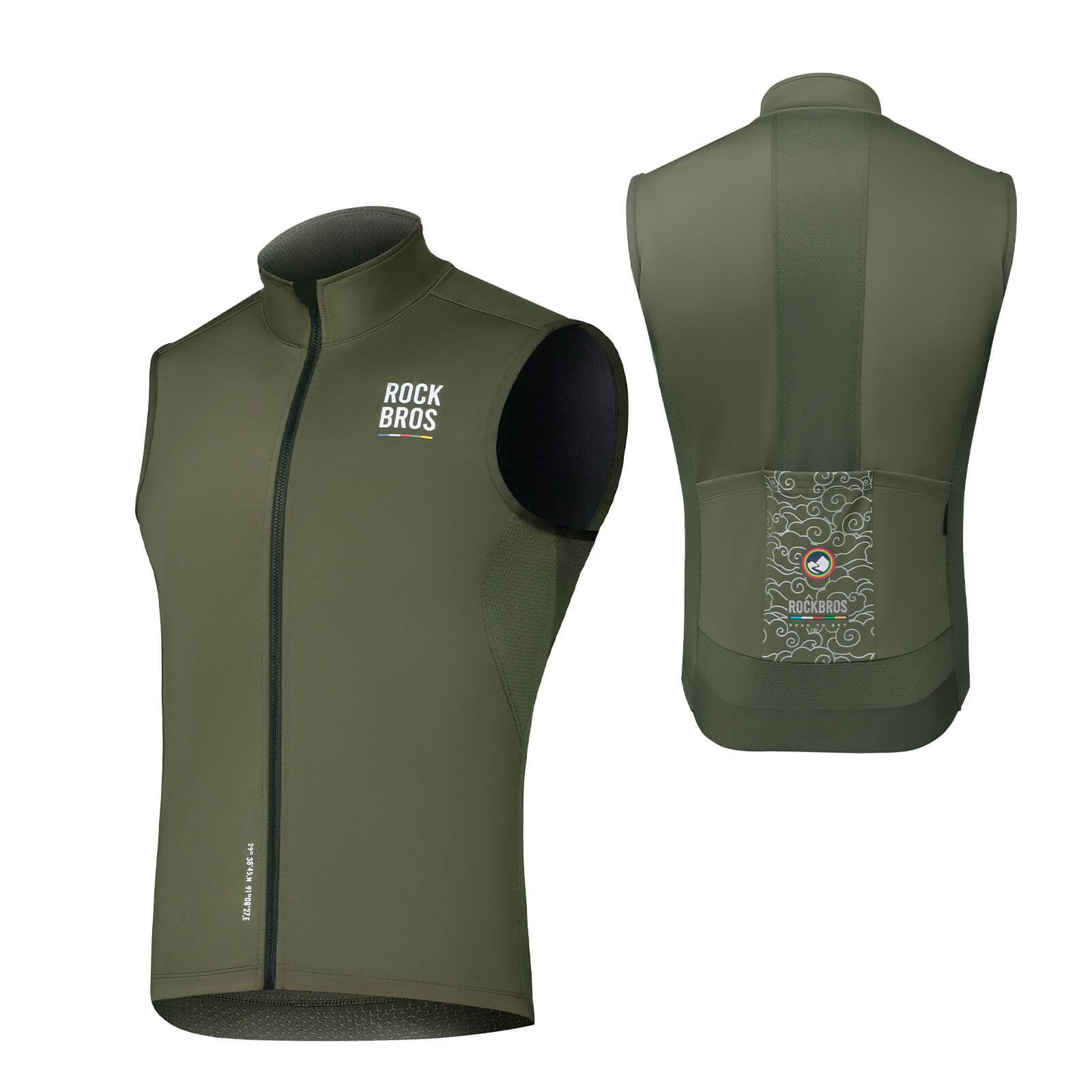 ROAD TO SKY Herren Fahrradjacke Ärmellose Weste Laufweste Atmungsaktiv - Fahrradjacke ROCKBROS - EU - NooMii