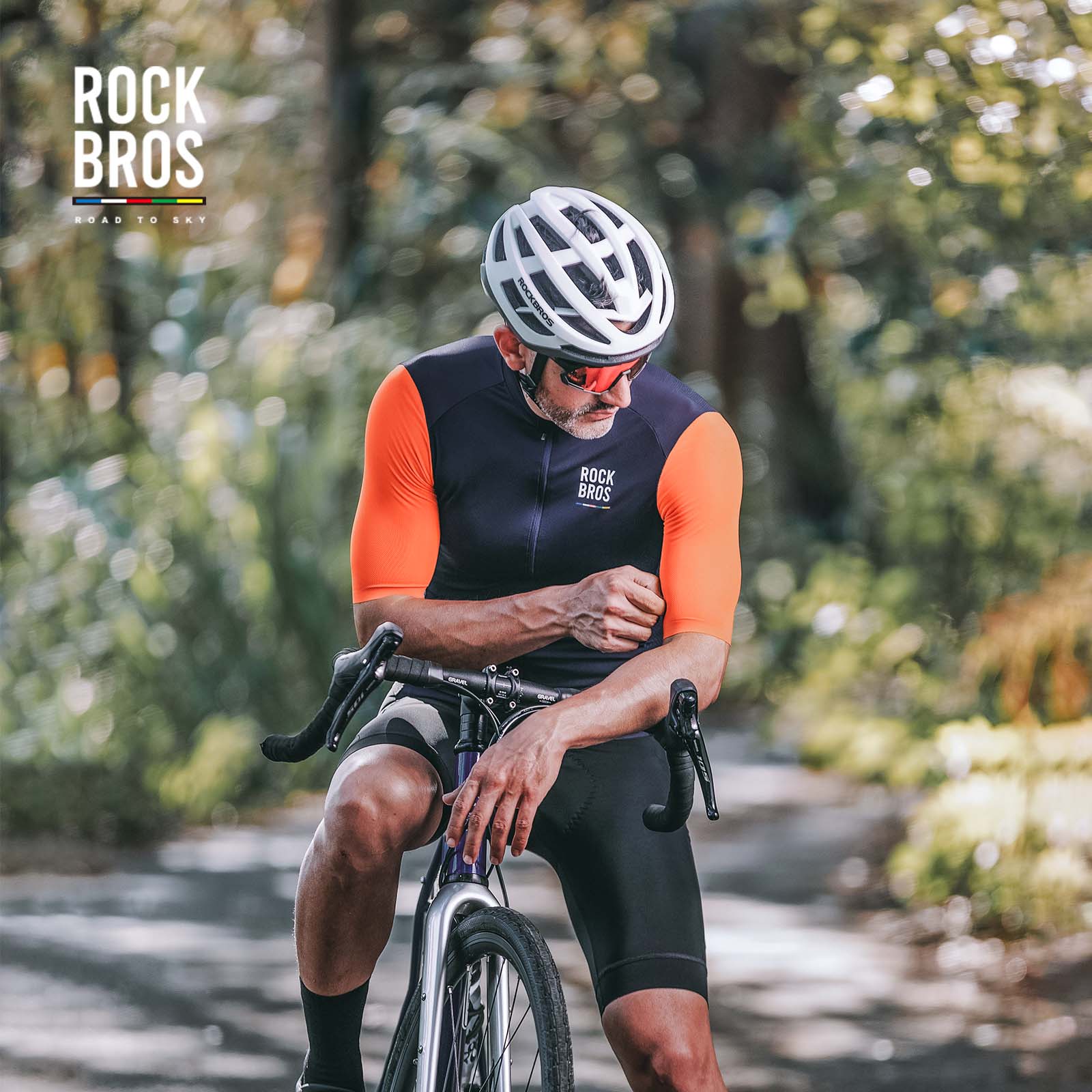 ROAD TO SKY Herren Kurzarm - Radtrikot Fahrrad Jersey für MTB & Rennrad - Fahrradtrikot ROCKBROS - EU - NooMii