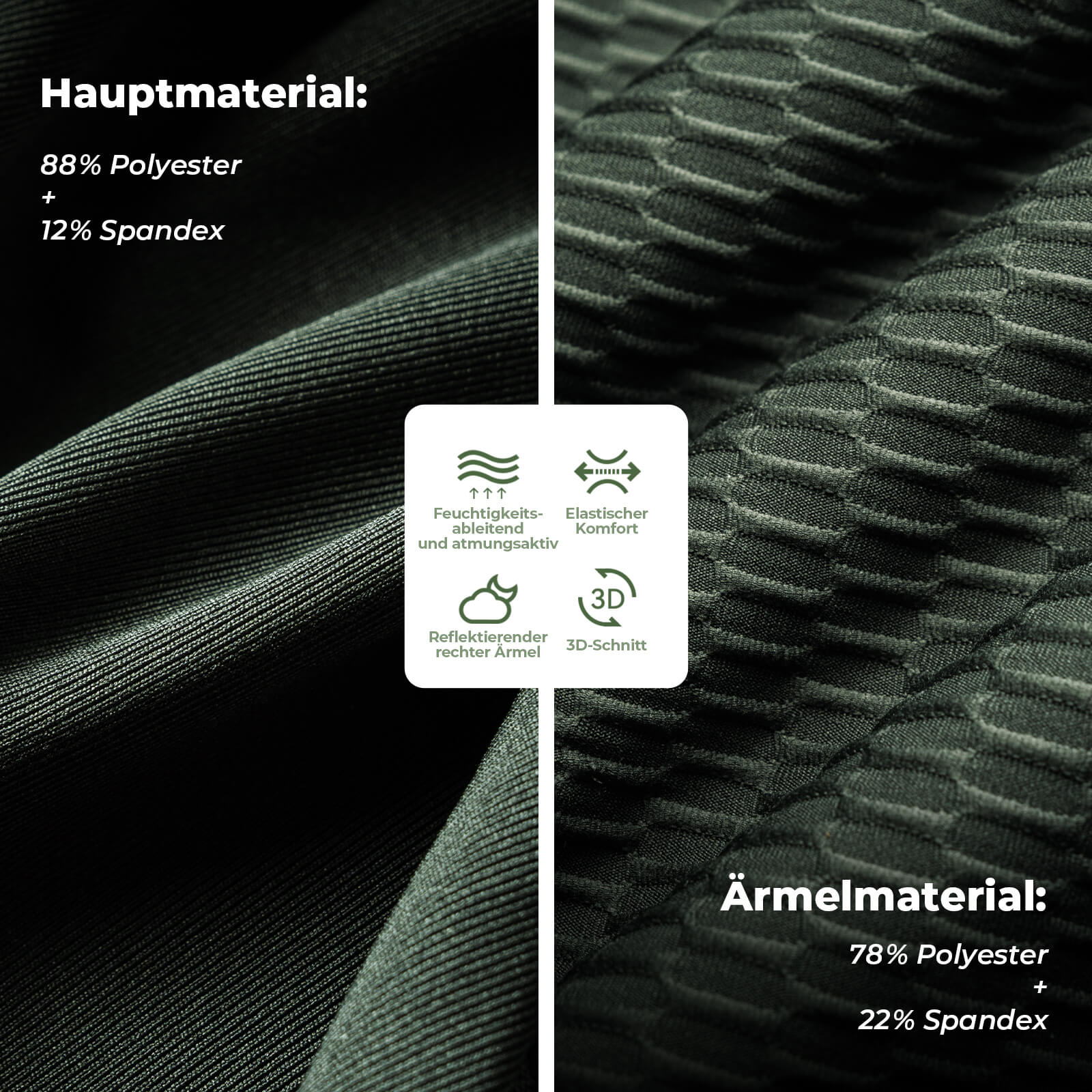 ROAD TO SKY Herren Kurzarm Radtrikot Jersey für MTB & Rennrad Grün - Fahrradtrikot ROCKBROS - EU - NooMii