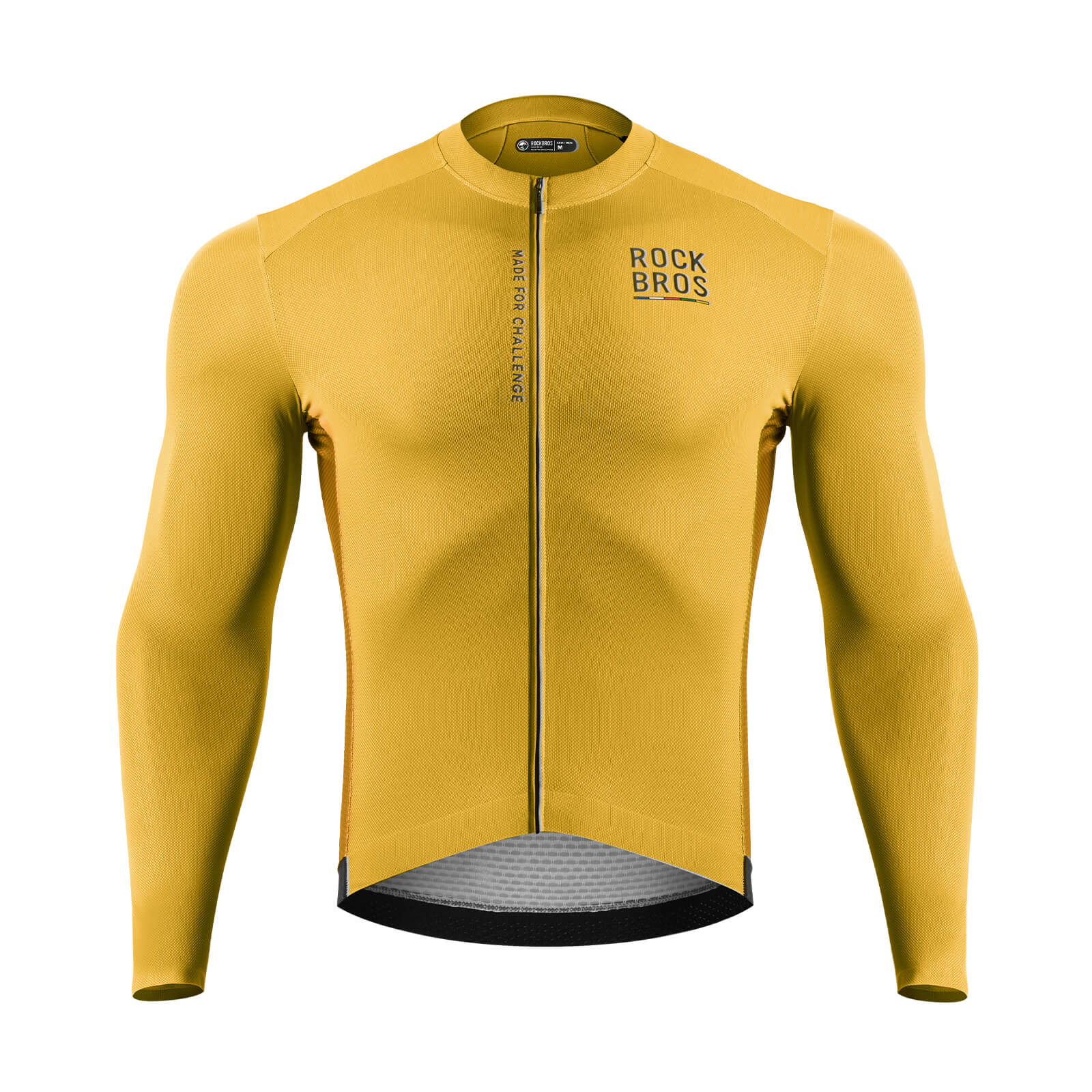 ROAD TO SKY Langarm - Radtrikot Herren Jersey Gelb/Blau - Fahrradtrikot ROCKBROS - EU - NooMii