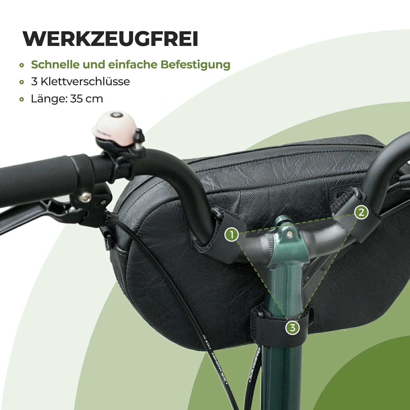 ROAD TO SKY Nachhaltige Fahrrad - Lenkertasche aus recycelten Reifen 2.5L - Fahrradtaschen ROCKBROS - EU - NooMii