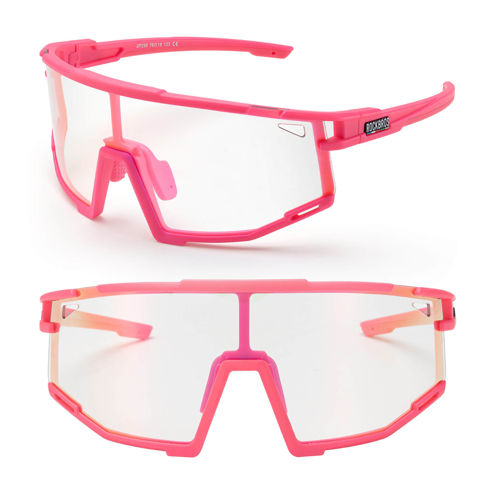 ROAD TO SKY Photochrome Fahrradbrille UV400 Schutz Verstellbare Nasenpads - Fahrradbrille ROCKBROS - EU - NooMii