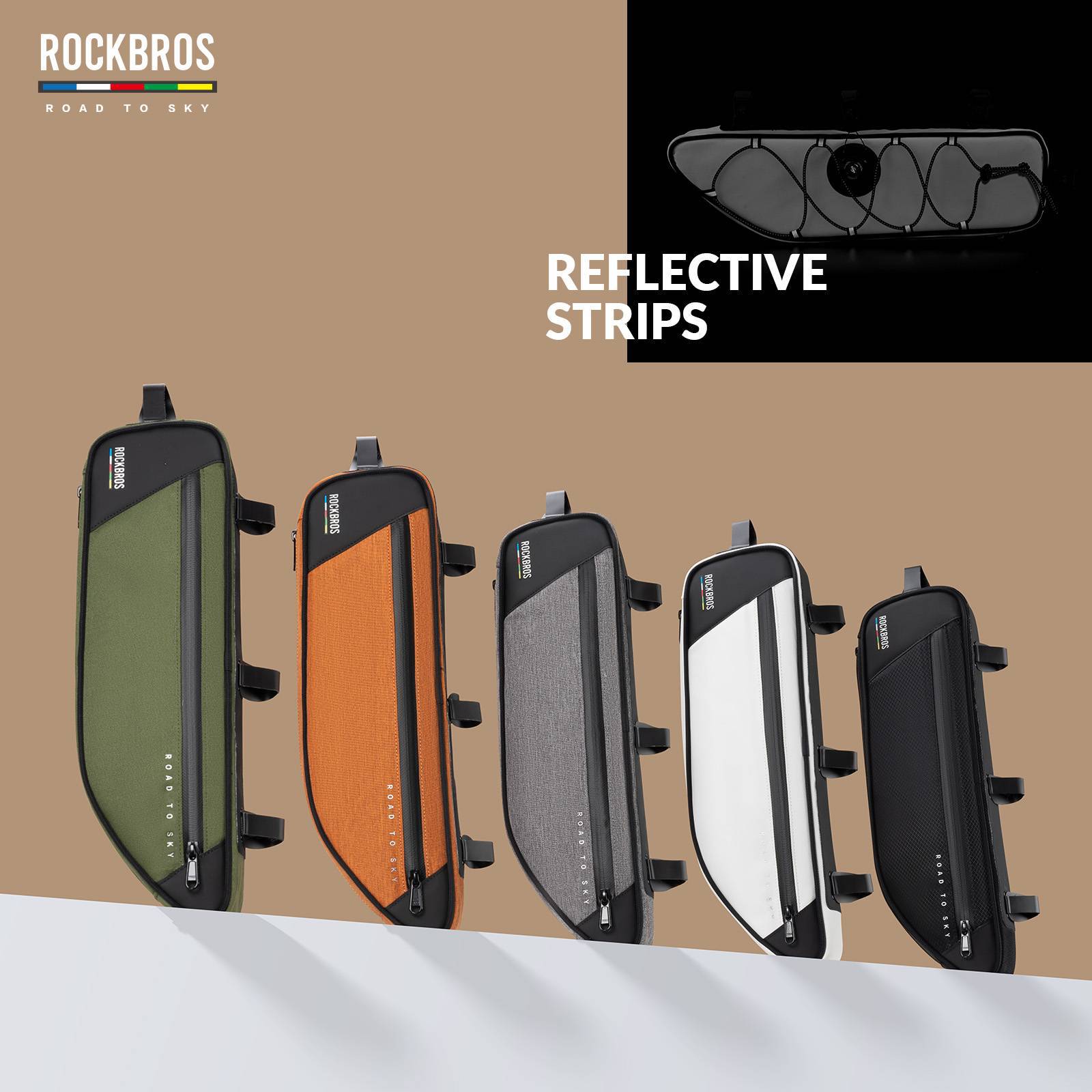 ROAD TO SKY Reflektierende Wasserdichte Fahrrad 2L Dreieckstasche - Fahrradtaschen ROCKBROS - EU - NooMii