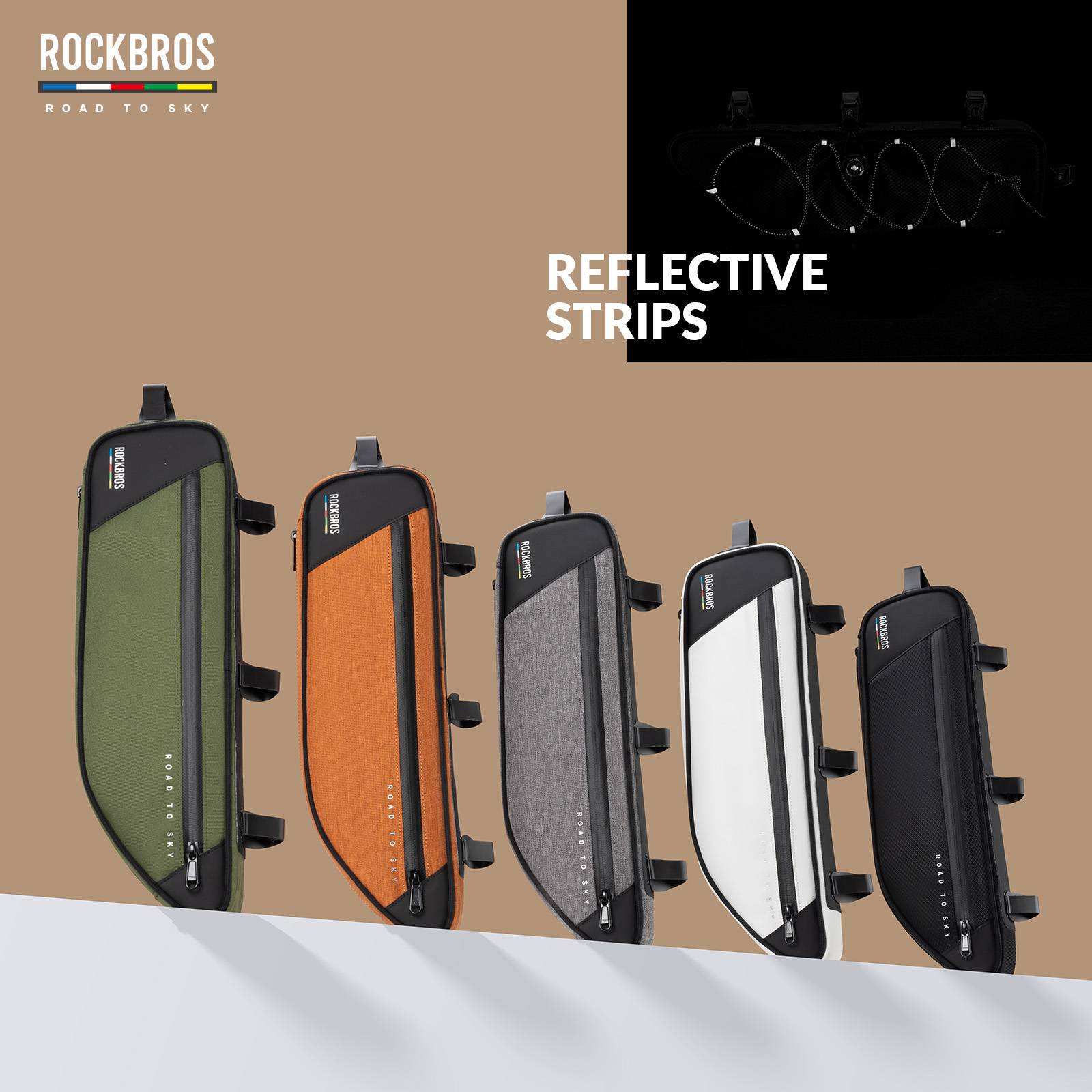 ROAD TO SKY Reflektierende Wasserdichte Fahrrad 2L Dreieckstasche - Fahrradtaschen ROCKBROS - EU - NooMii