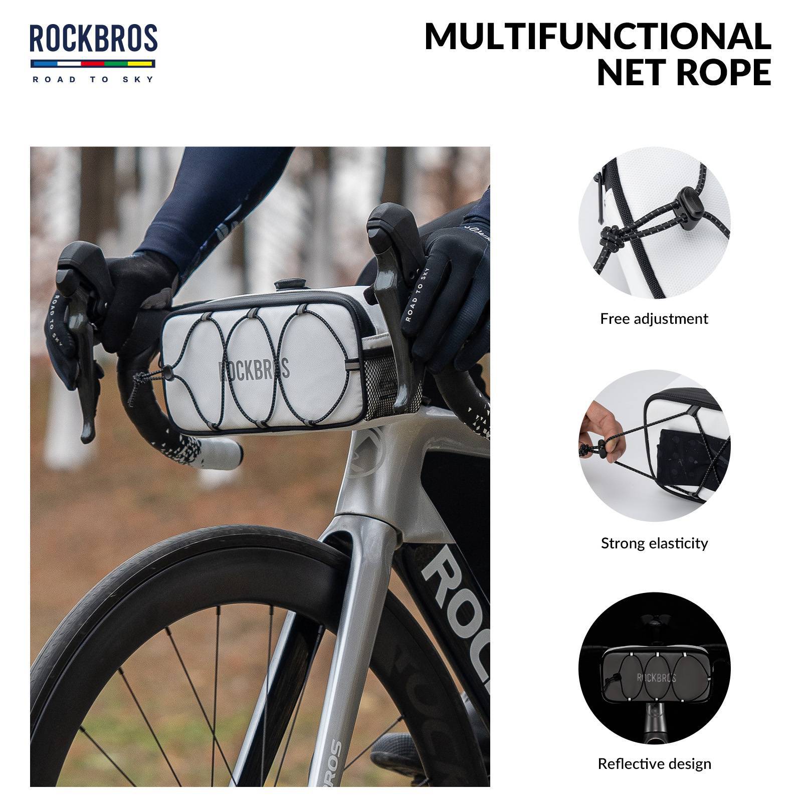 ROAD TO SKY Wasserdichte reflektierende Fahrradlenkertasche - Fahrradtaschen ROCKBROS - EU - NooMii