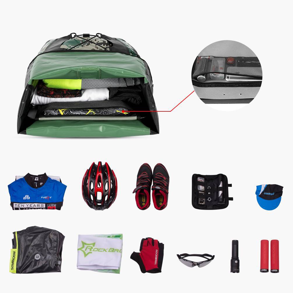 ROCKBROS 100 % wasserdichte Transporttaschen mit Netztasche 27L - Fahrradtaschen ROCKBROS - EU - NooMii