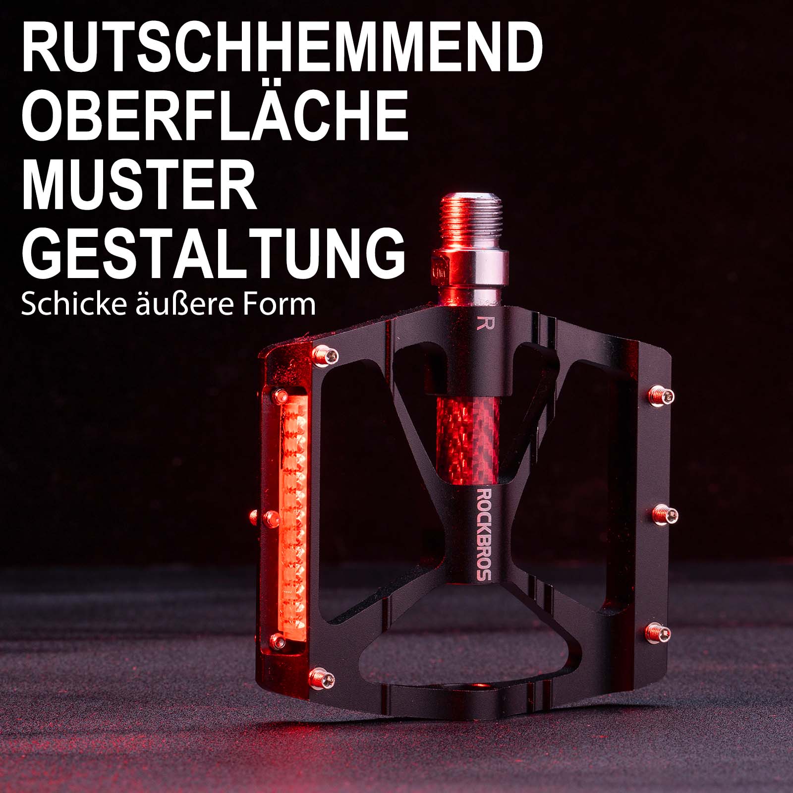 ROCKBROS Alu Fahrradpedale 9/16 Zoll mit zwei PVC Reflektoren - Fahrradpedale ROCKBROS - EU - NooMii