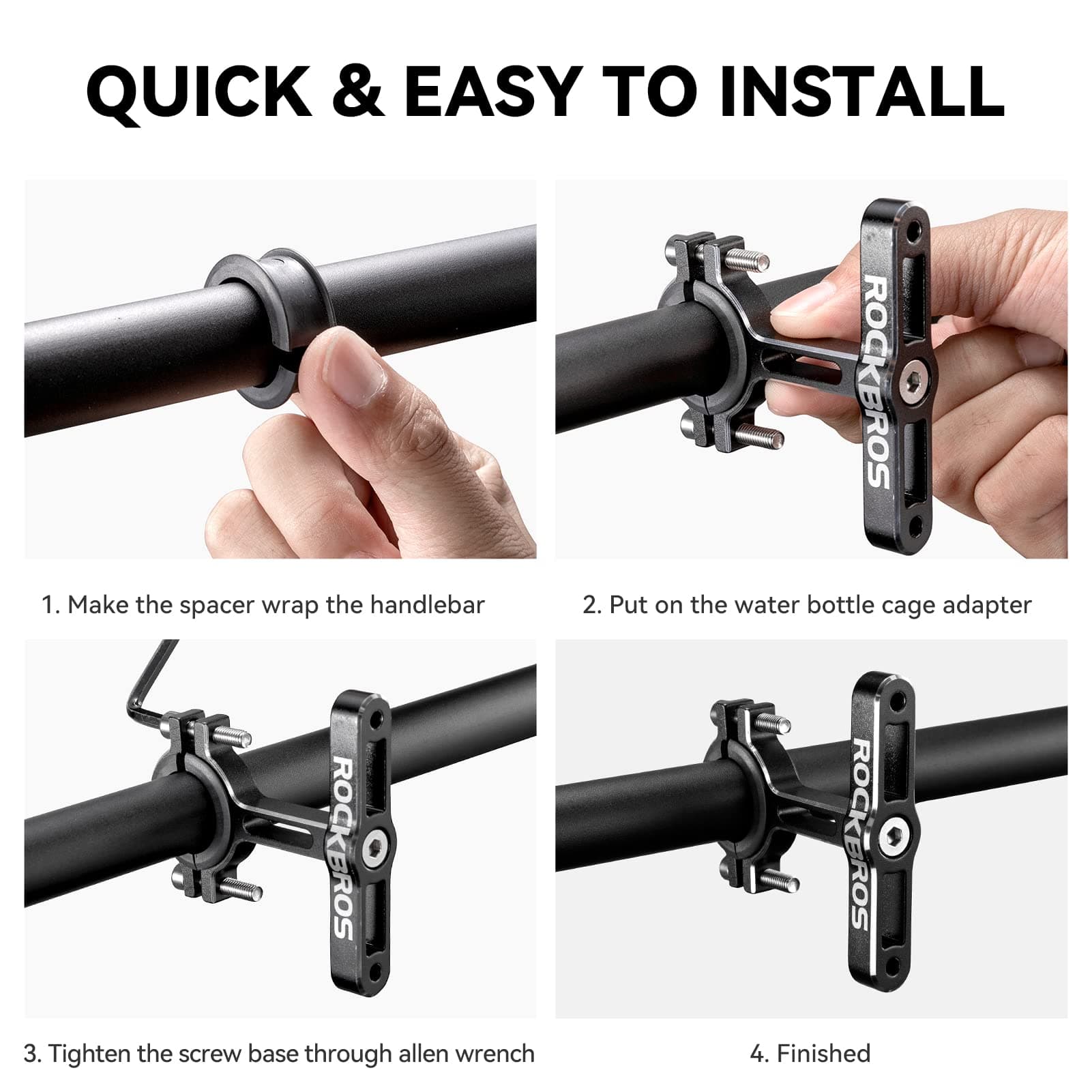 ROCKBROS Alu Universal Flaschenhalter Adapter für Fahrrad und Motorrad - Fahrrad Flaschenhalter ROCKBROS - EU - NooMii