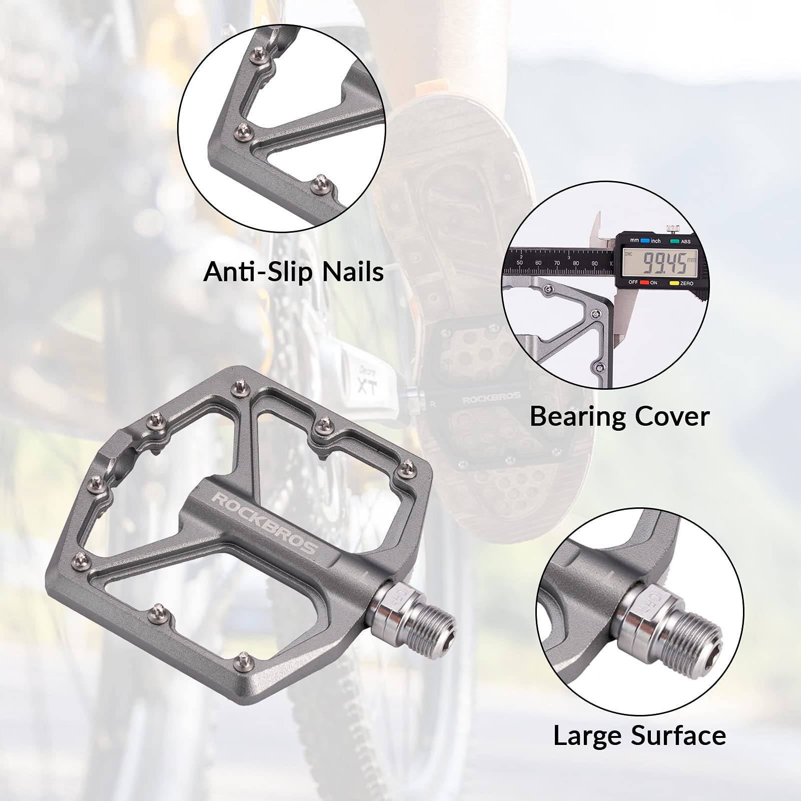 ROCKBROS Aluminium Platform Pedale 9/16 Zoll für MTB E - Bike Stadtrad - Fahrradpedale ROCKBROS - EU - NooMii