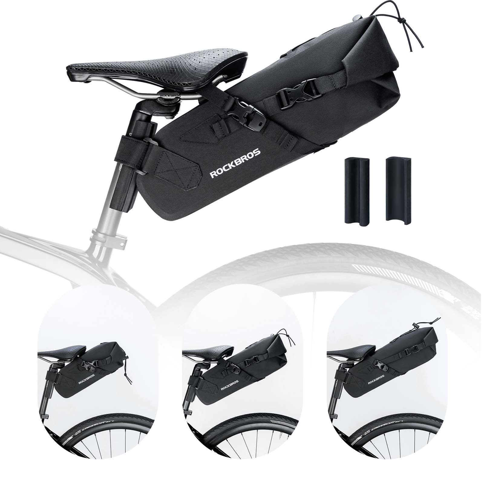 ROCKBROS Bikepacking Satteltasche 3 Liter 100% Wasserdicht TPU Gewebe - Fahrradtaschen ROCKBROS - EU - NooMii