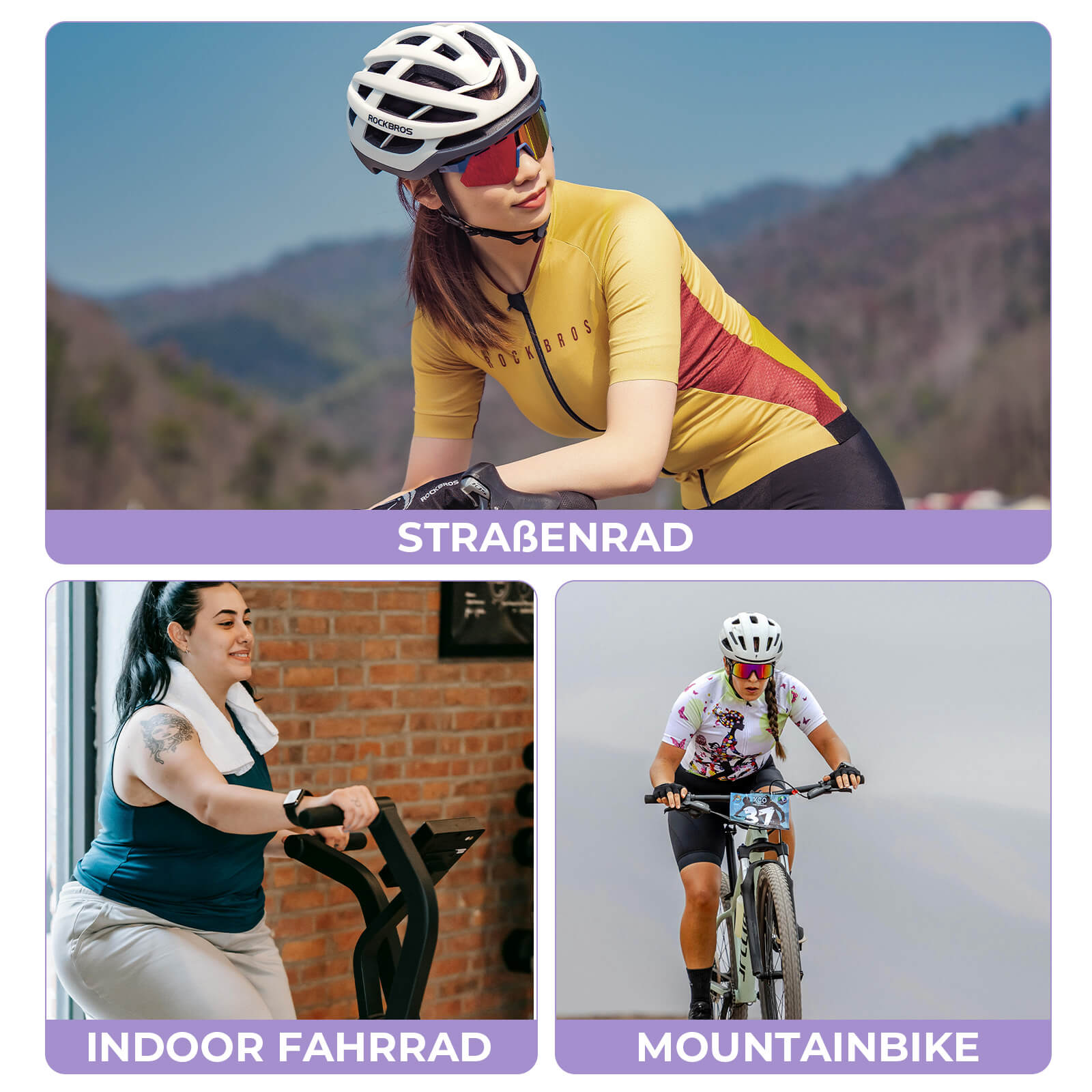 ROCKBROS Damen Radunterhose Atmungsaktive 4D Gepolsterte Radlerhose Elastisch - Fahrradhose ROCKBROS - EU - NooMii