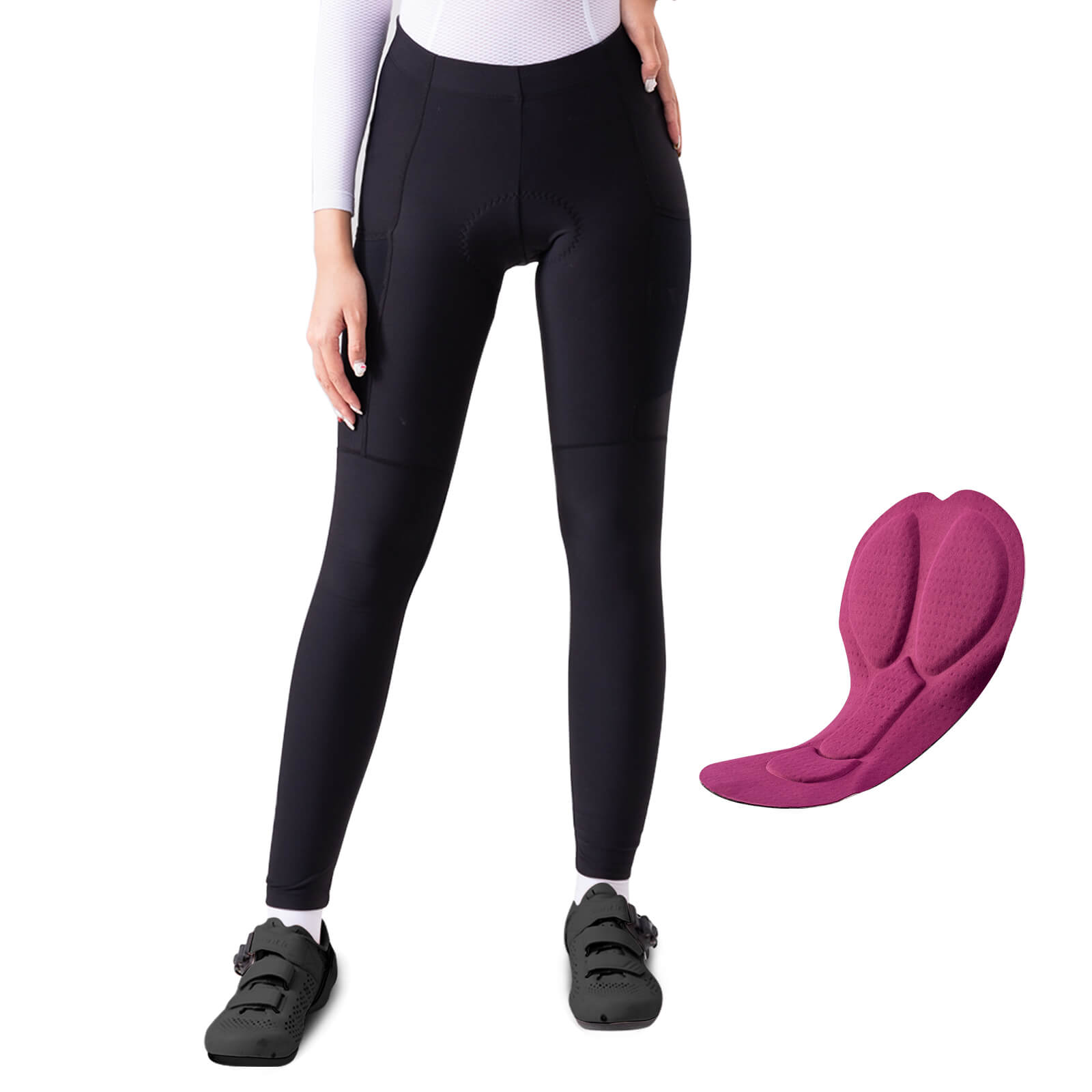 ROCKBROS Damen Winter Fahrradhose Lang Gepolstert Elastisch Atmungsaktiv - Fahrradhose ROCKBROS - EU - NooMii