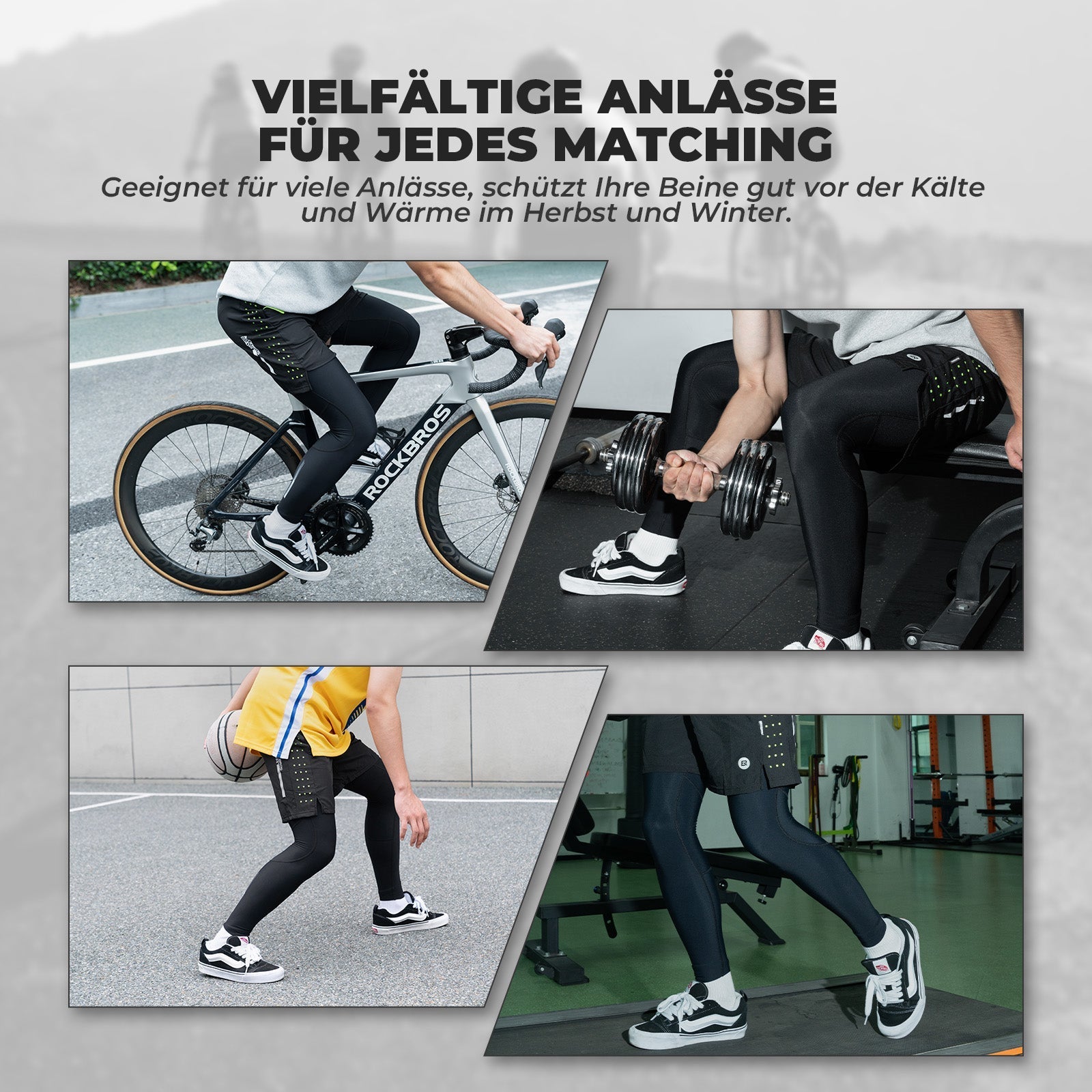 ROCKBROS Fahrrad Beinlinge Warm Rutschfeste Winter Knieschützer Herren Damen - Armlinge & Beinlinge ROCKBROS - EU - NooMii