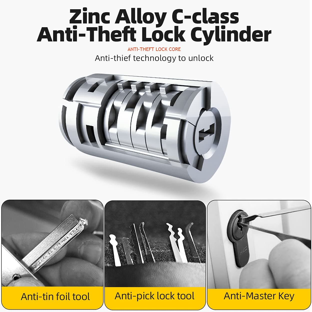 ROCKBROS Fahrrad Bügelschloss für Fahrräder & Motorräder aus legiertem - Fahrradschloss ROCKBROS - EU - NooMii