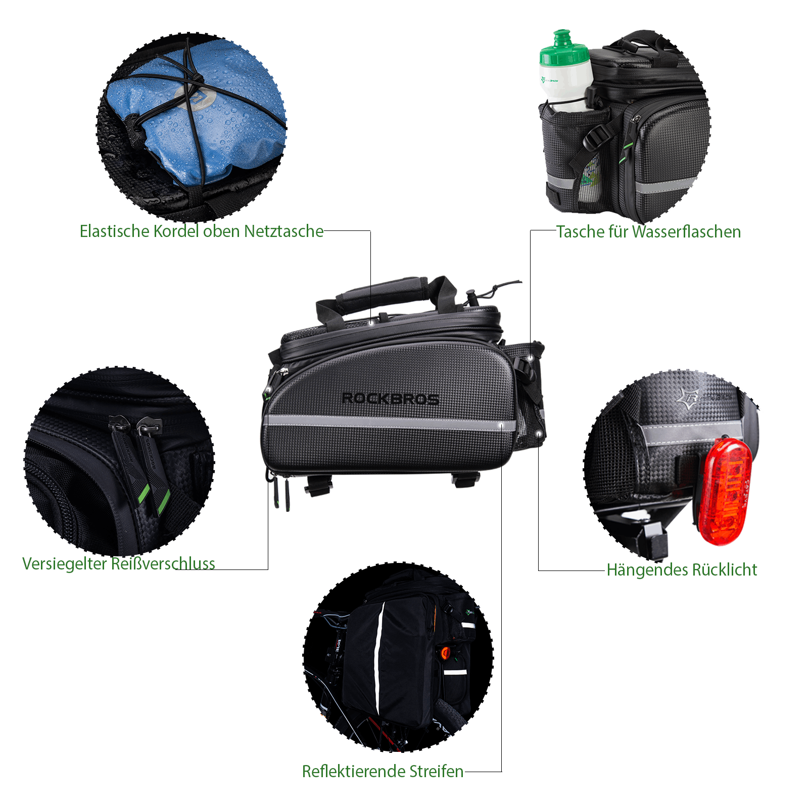 ROCKBROS Fahrrad Gepäckträgertasche 10 - 35L Wasserdicht Transporttasche - Fahrradtaschen ROCKBROS - EU - NooMii
