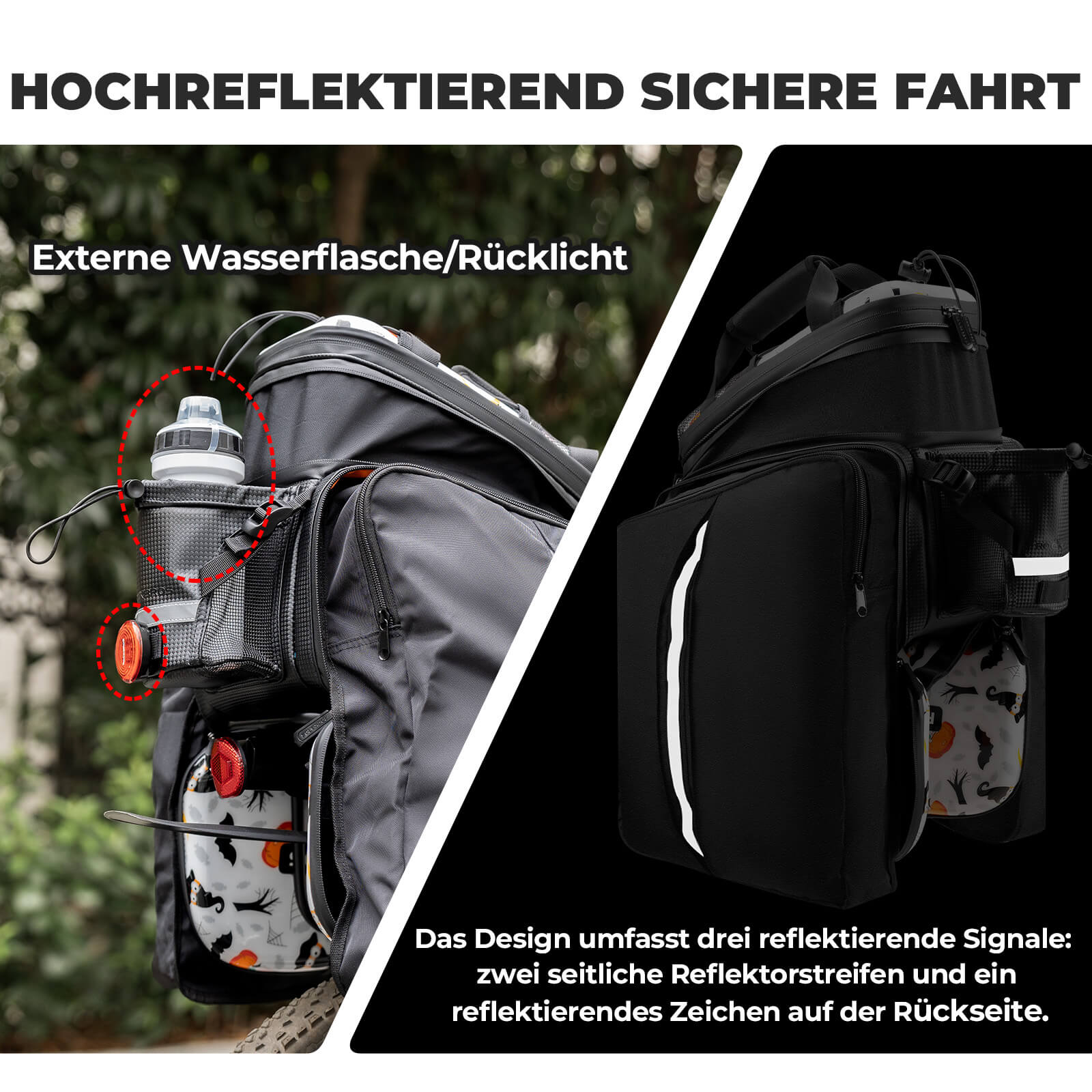 ROCKBROS Fahrrad Gepäckträgertasche 17 - 35L mit Regenhülle - Fahrradtaschen ROCKBROS - EU - NooMii