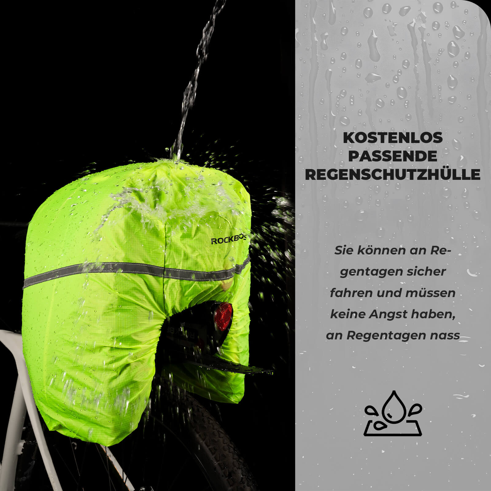 ROCKBROS Fahrrad Gepäckträgertasche 17 - 35L mit Regenhülle - Fahrradtaschen ROCKBROS - EU - NooMii