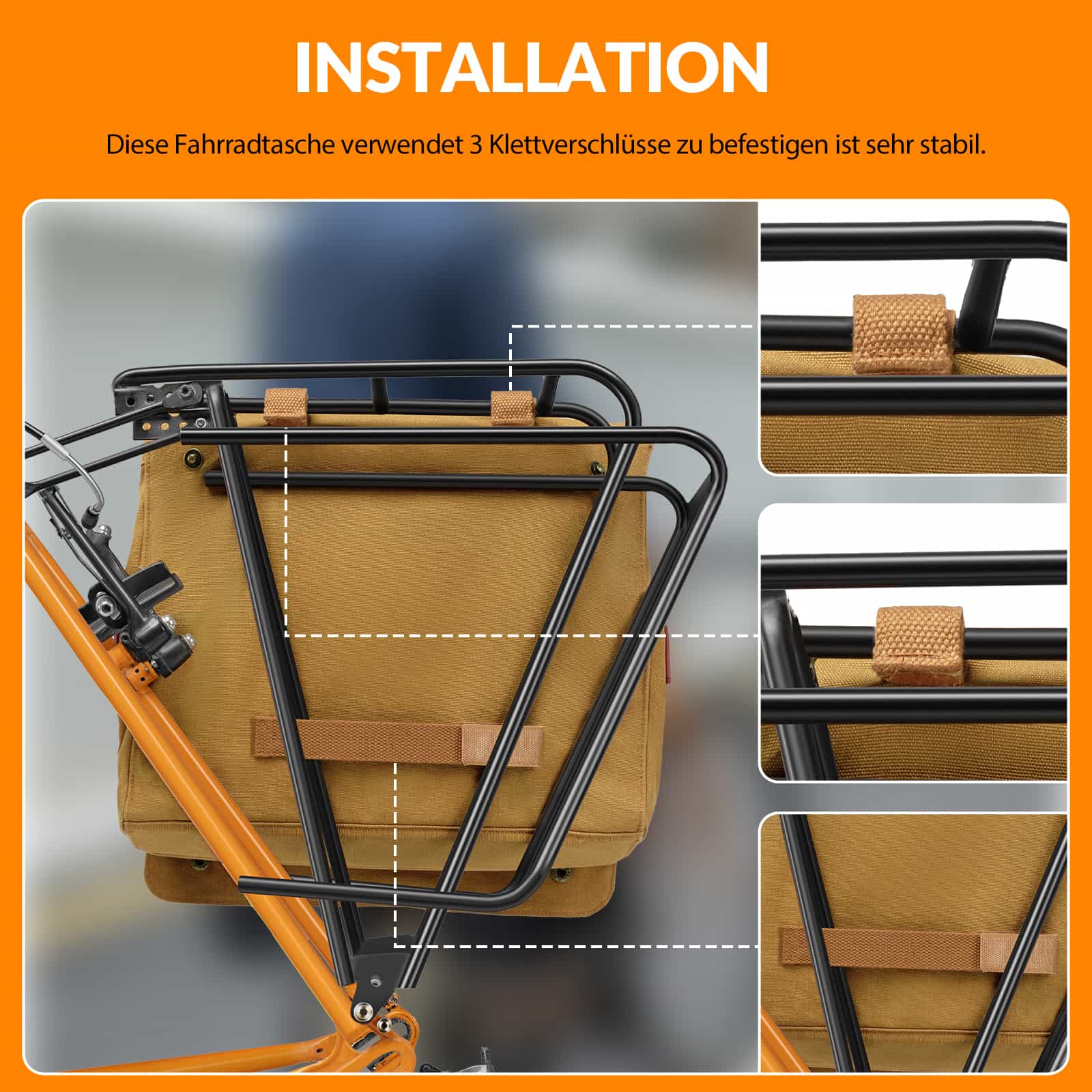 ROCKBROS Fahrrad Gepäckträgertasche mit Tragegriff 27L 3 Farbe - Fahrradtaschen ROCKBROS - EU - NooMii