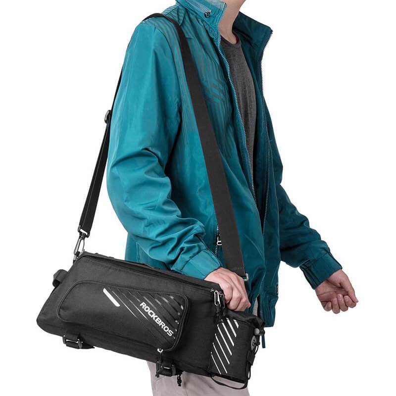 ROCKBROS Fahrrad Gepäckträgertasche Schwarz 9 - 12L mit 2 faltbare Seitentaschen - Fahrradtaschen ROCKBROS - EU - NooMii