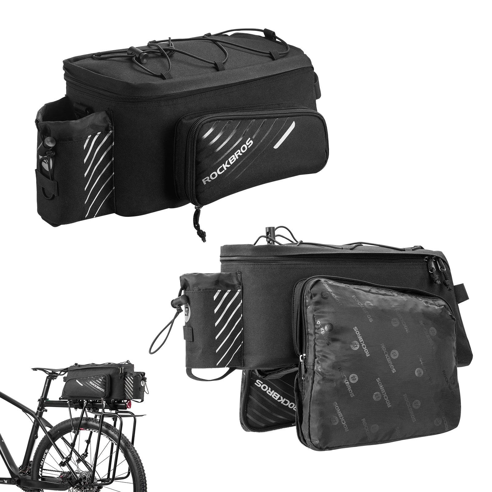 ROCKBROS Fahrrad Gepäckträgertasche Schwarz 9 - 12L mit 2 faltbare Seitentaschen - Fahrradtaschen ROCKBROS - EU - NooMii