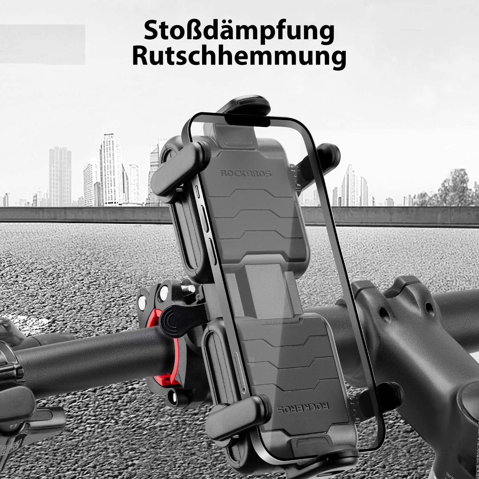 ROCKBROS Fahrrad Handyhalterung 360°Drehbar Motorrad Halterung - Fahrrad Handyhalterung ROCKBROS - EU - NooMii