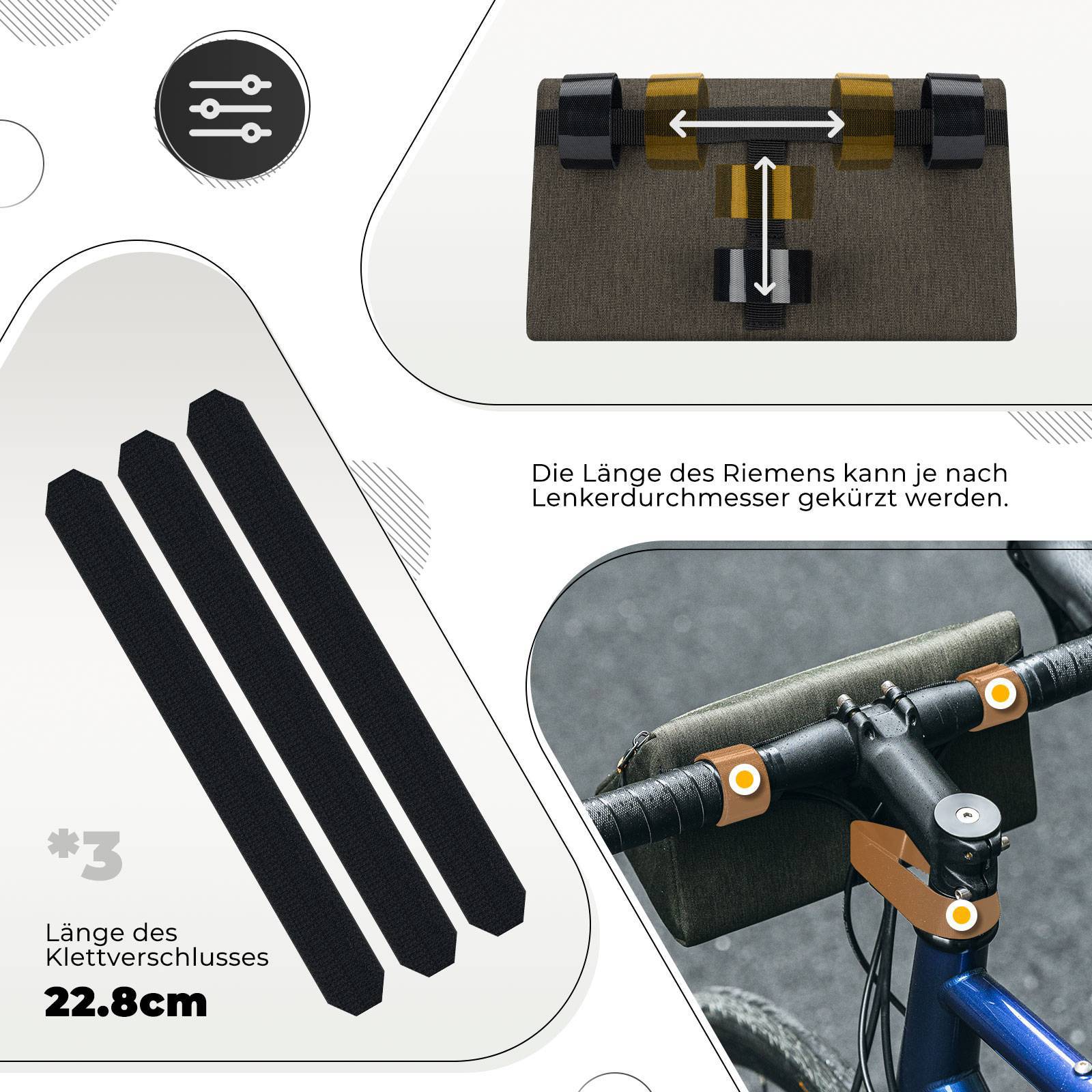 ROCKBROS Fahrrad Lenkertasche Fahrradtasche Fahrradkorb 6 Farbe ca. 1.3L - Fahrradtaschen ROCKBROS - EU - NooMii