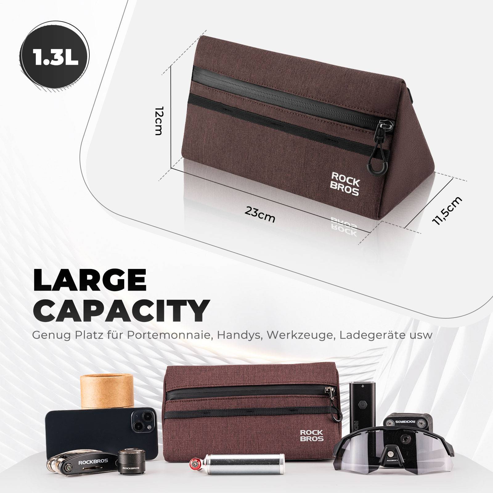 ROCKBROS Fahrrad Lenkertasche Fahrradtasche Fahrradkorb 6 Farbe ca. 1.3L - Fahrradtaschen ROCKBROS - EU - NooMii