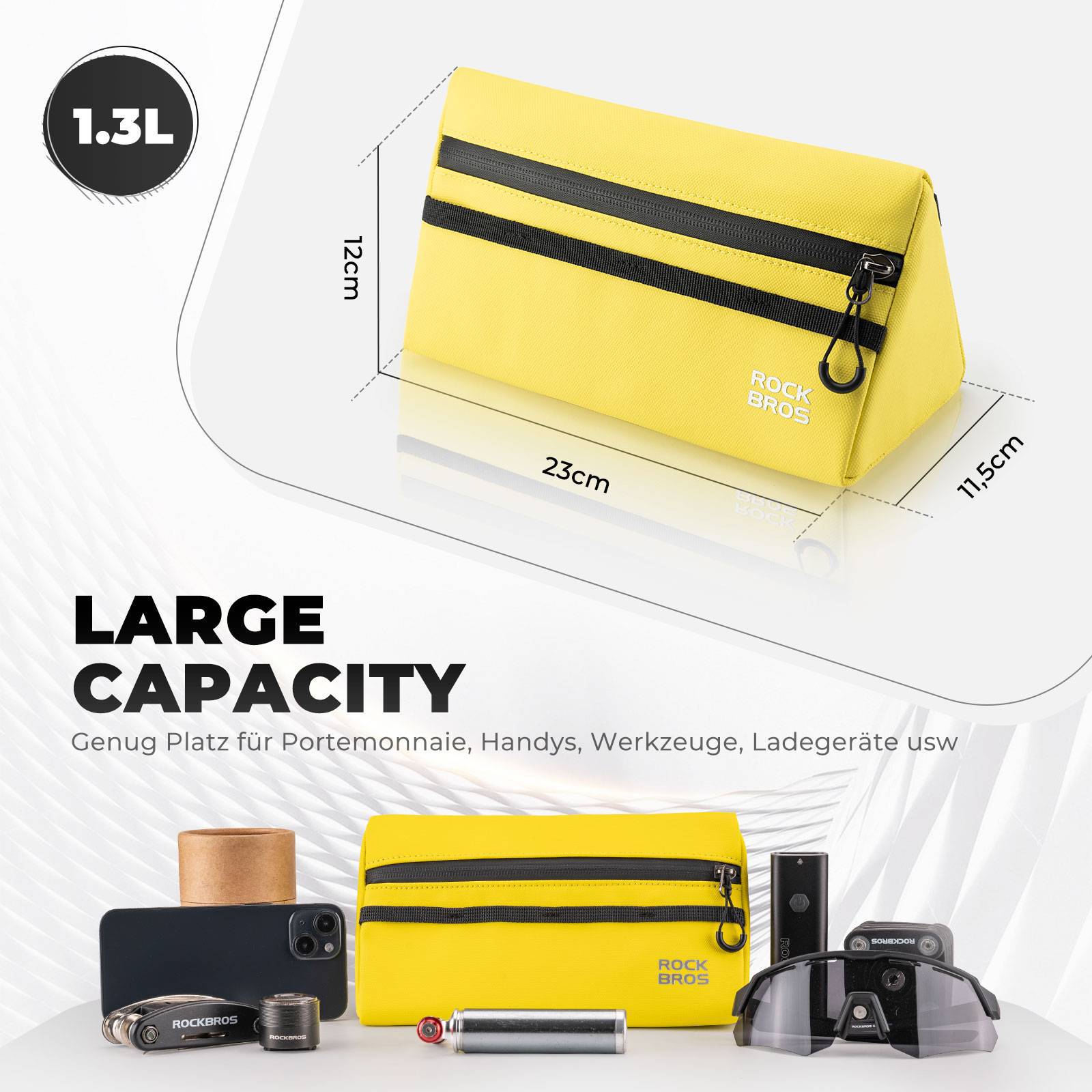 ROCKBROS Fahrrad Lenkertasche Fahrradtasche Fahrradkorb 6 Farbe ca. 1.3L - Fahrradtaschen ROCKBROS - EU - NooMii