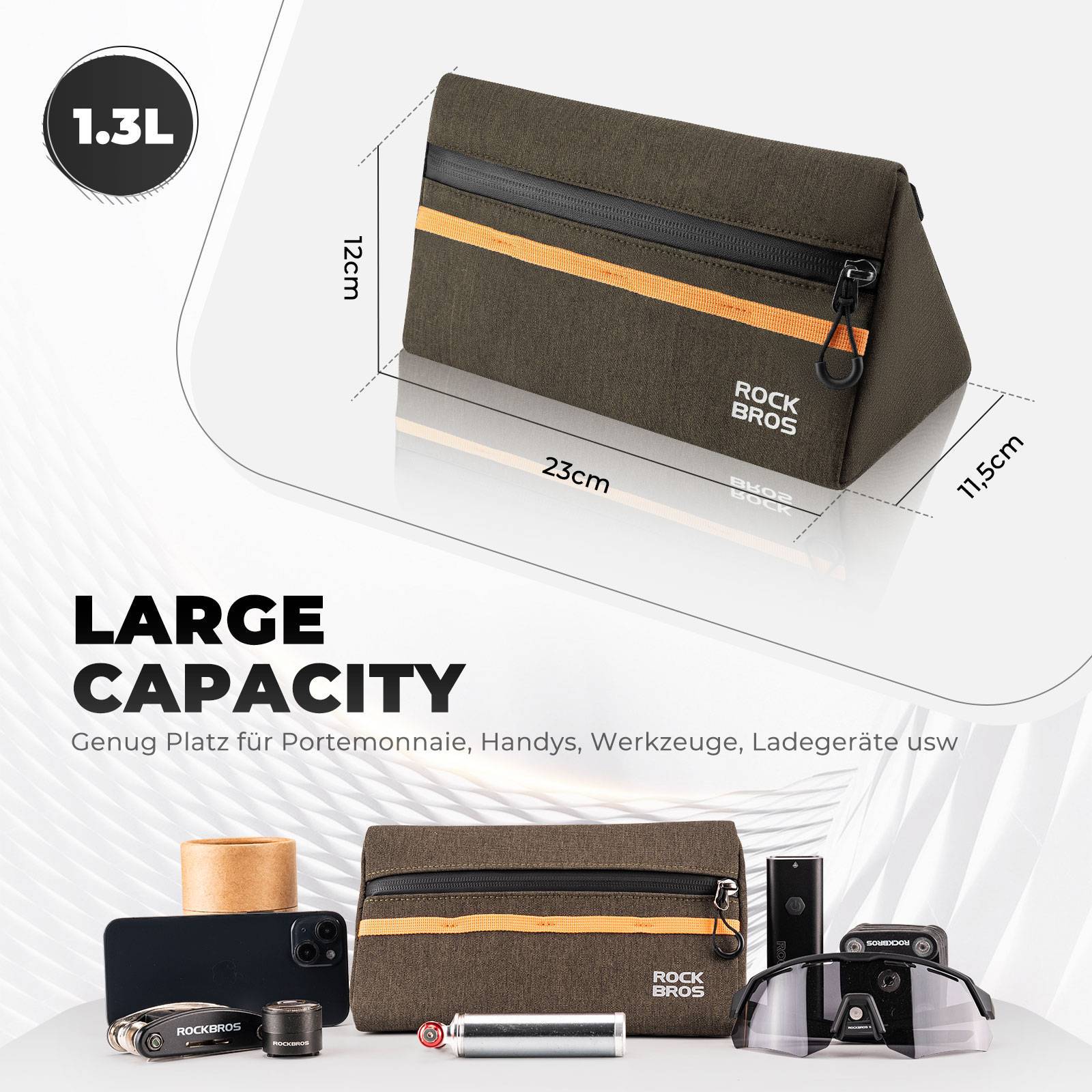 ROCKBROS Fahrrad Lenkertasche Fahrradtasche Fahrradkorb 6 Farbe ca. 1.3L - Fahrradtaschen ROCKBROS - EU - NooMii