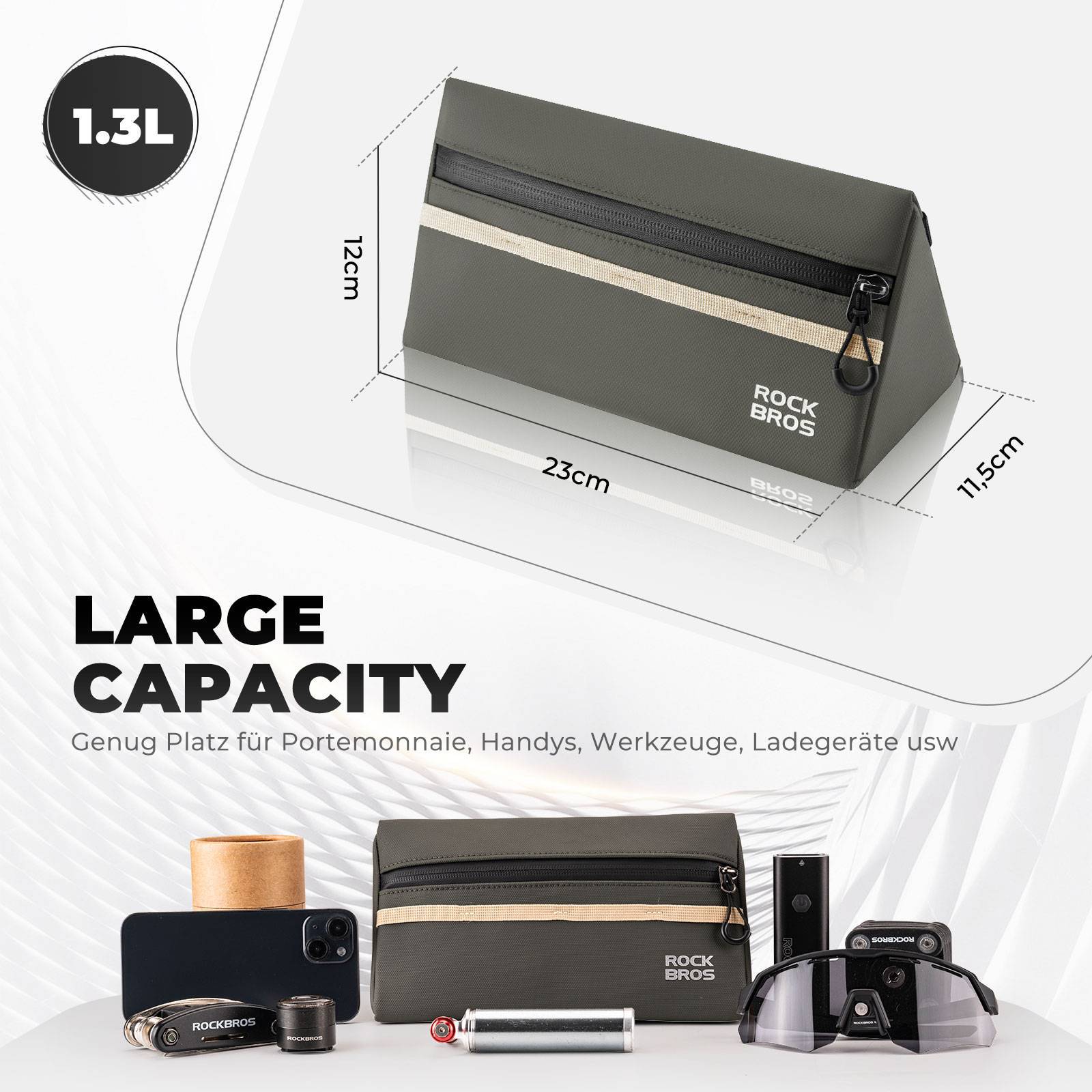 ROCKBROS Fahrrad Lenkertasche Fahrradtasche Fahrradkorb 6 Farbe ca. 1.3L - Fahrradtaschen ROCKBROS - EU - NooMii