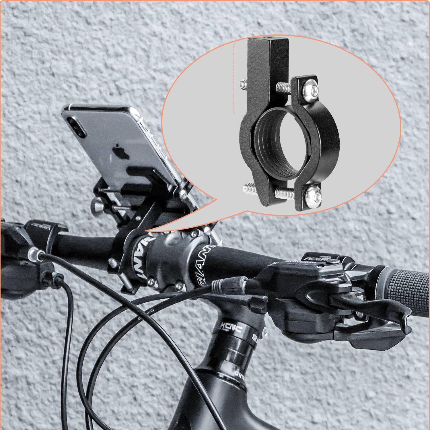 ROCKBROS Fahrrad Motorrad Handyhalterung mit 360 Rotation Clip - Fahrrad Handyhalterung ROCKBROS - EU - NooMii