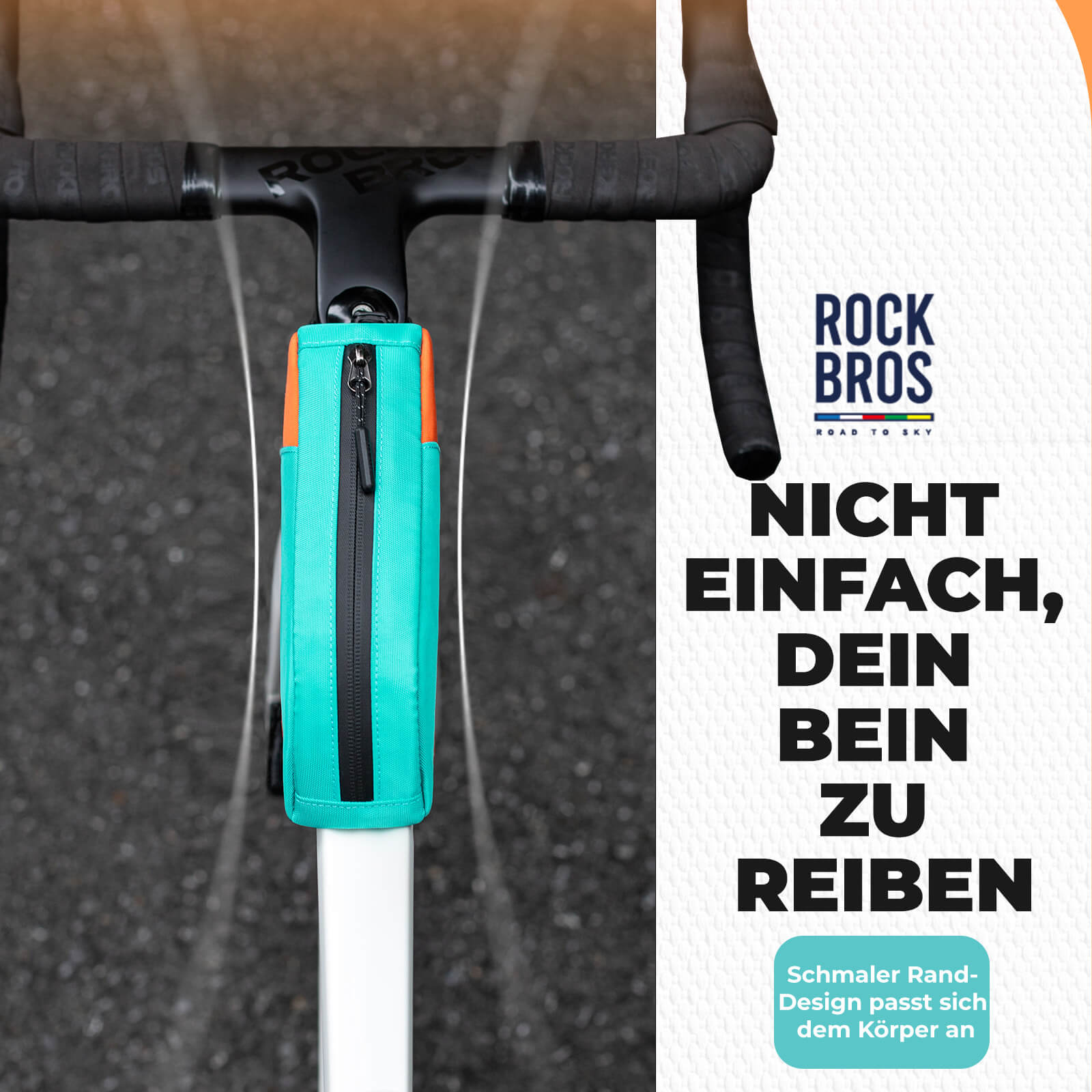 ROCKBROS Fahrrad Oberrohrtasche Schnellverschlussschnalle & Bungee - Seil - Fixierung 0,8L - Fahrradtaschen ROCKBROS - EU - NooMii