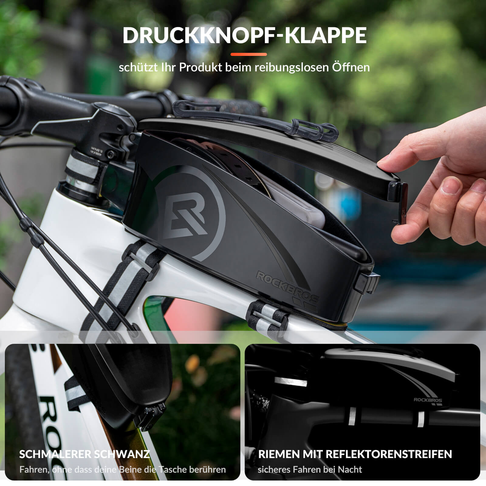 ROCKBROS Fahrrad Rahmentasche Oberrohrtasche mit Regenschutz - Fahrradtaschen ROCKBROS - EU - NooMii