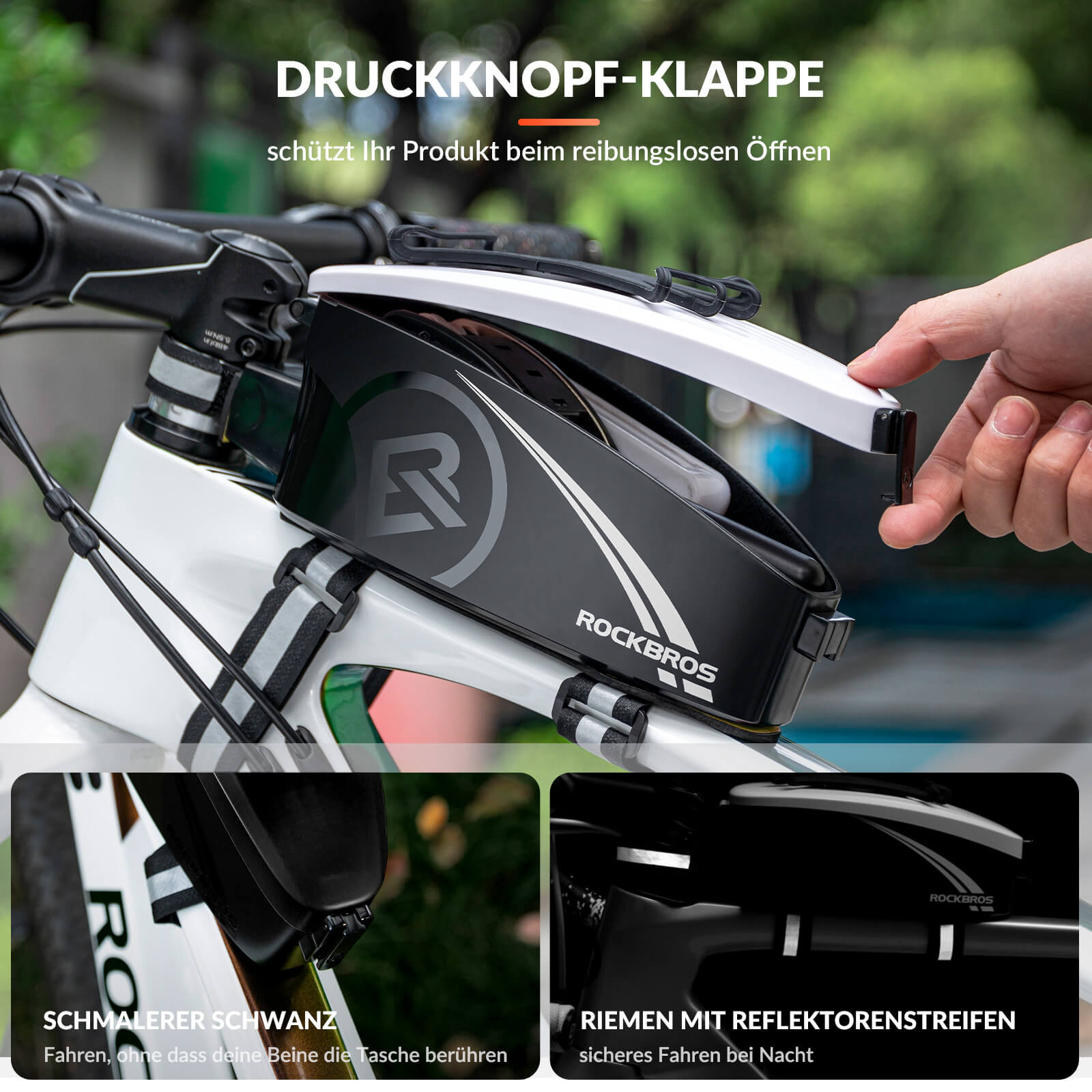 ROCKBROS Fahrrad Rahmentasche Oberrohrtasche mit Regenschutz - Fahrradtaschen ROCKBROS - EU - NooMii
