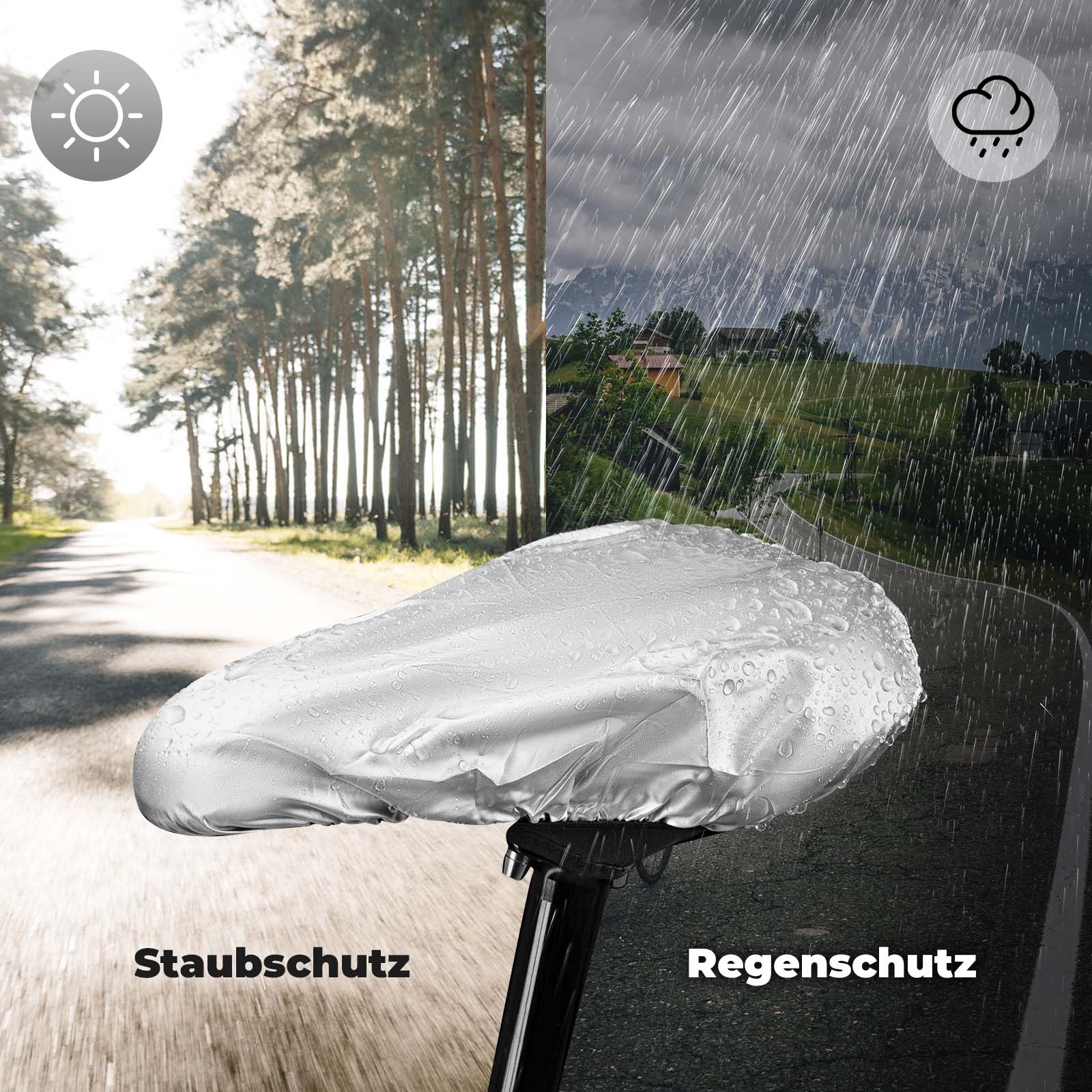 ROCKBROS Fahrrad Sattelbezug Gelüberzug für Fahrradsitz mit Wasserdichter - Fahrradsattel ROCKBROS - EU - NooMii