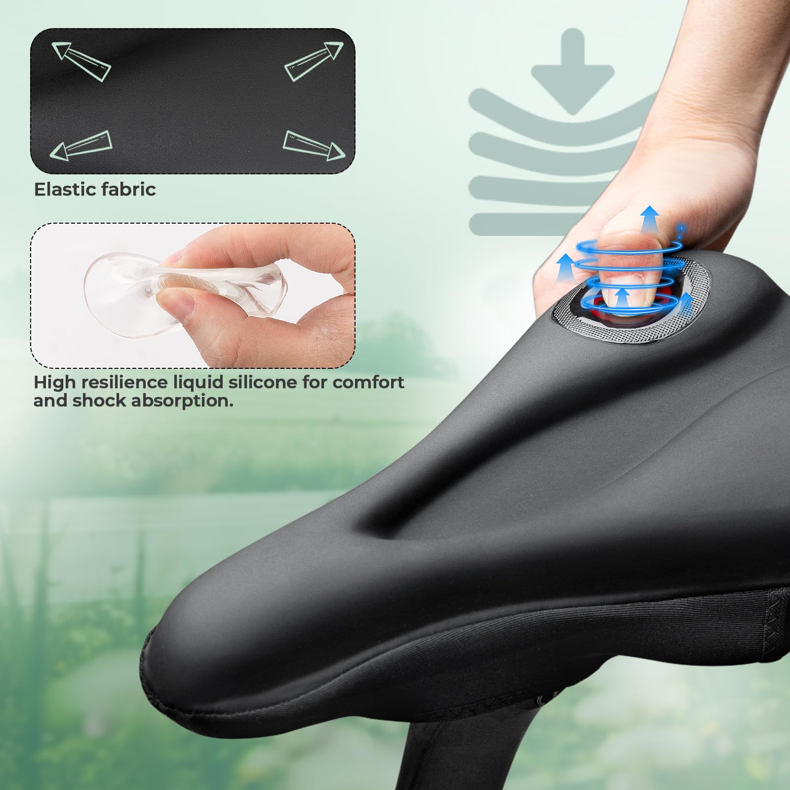 ROCKBROS Fahrrad Sattelbezug wasserdichtem Fahrradsattel Gelüberzug - Fahrradsattel ROCKBROS - EU - NooMii