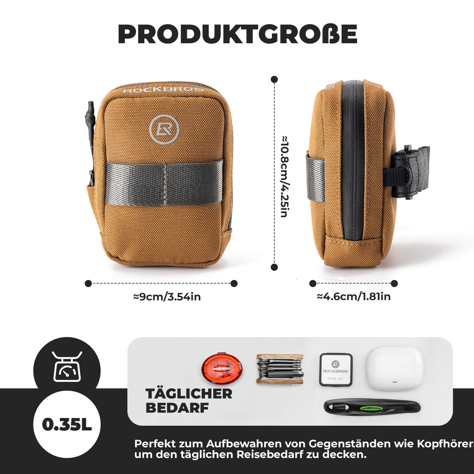 ROCKBROS Fahrrad Satteltasche Kompakte Aufbewahrungstasche Rennrad MTB - Fahrradtaschen ROCKBROS - EU - NooMii