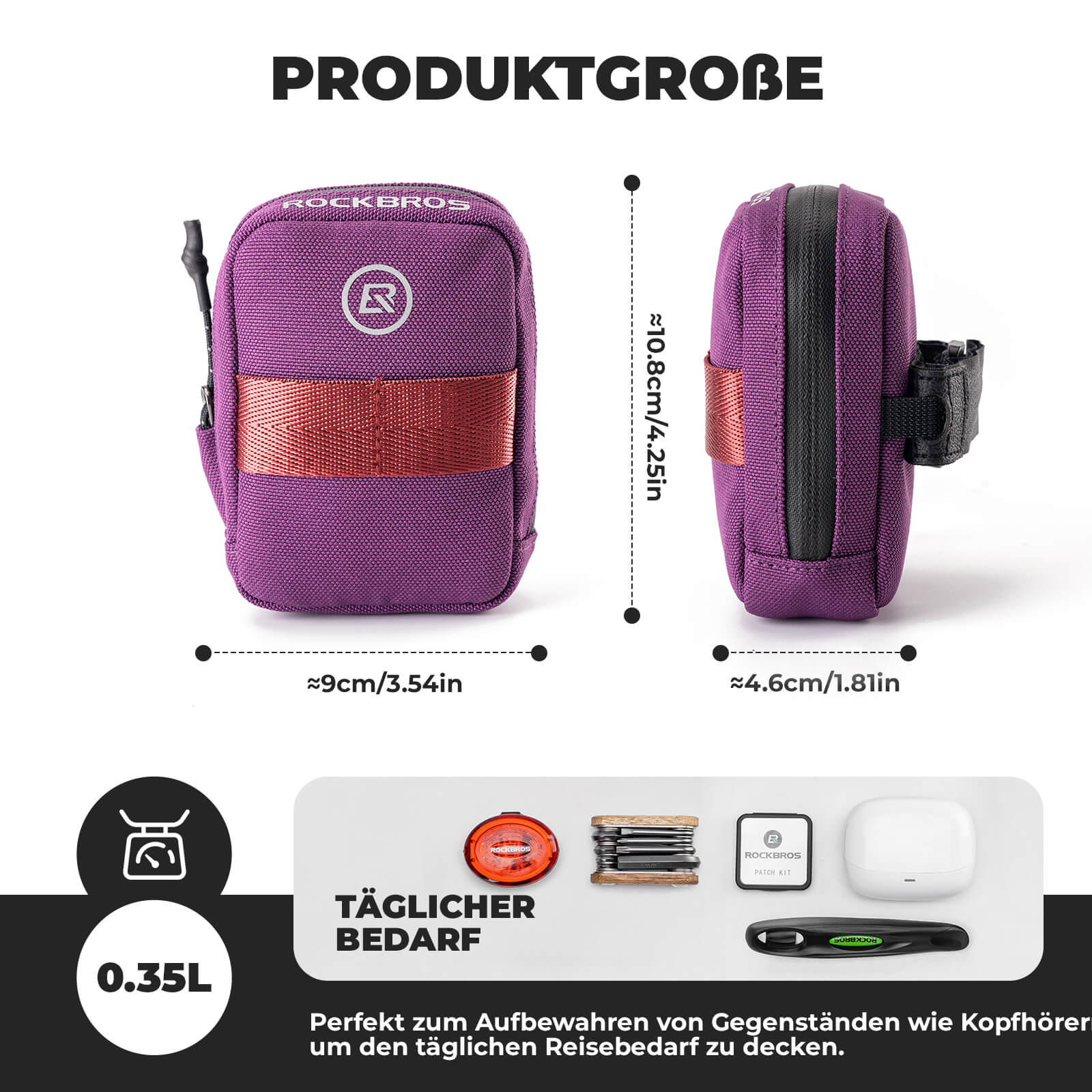 ROCKBROS Fahrrad Satteltasche Kompakte Aufbewahrungstasche Rennrad MTB - Fahrradtaschen ROCKBROS - EU - NooMii