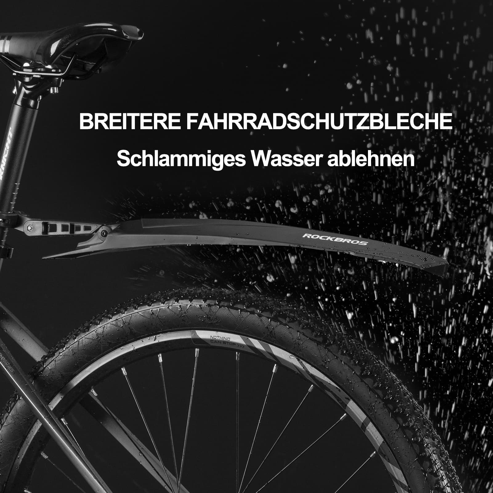 ROCKBROS Fahrrad Schutzblech Set MTB Spritzschutz 26 Zoll Schwarz - Fahrrad Schutzblech ROCKBROS - EU - NooMii